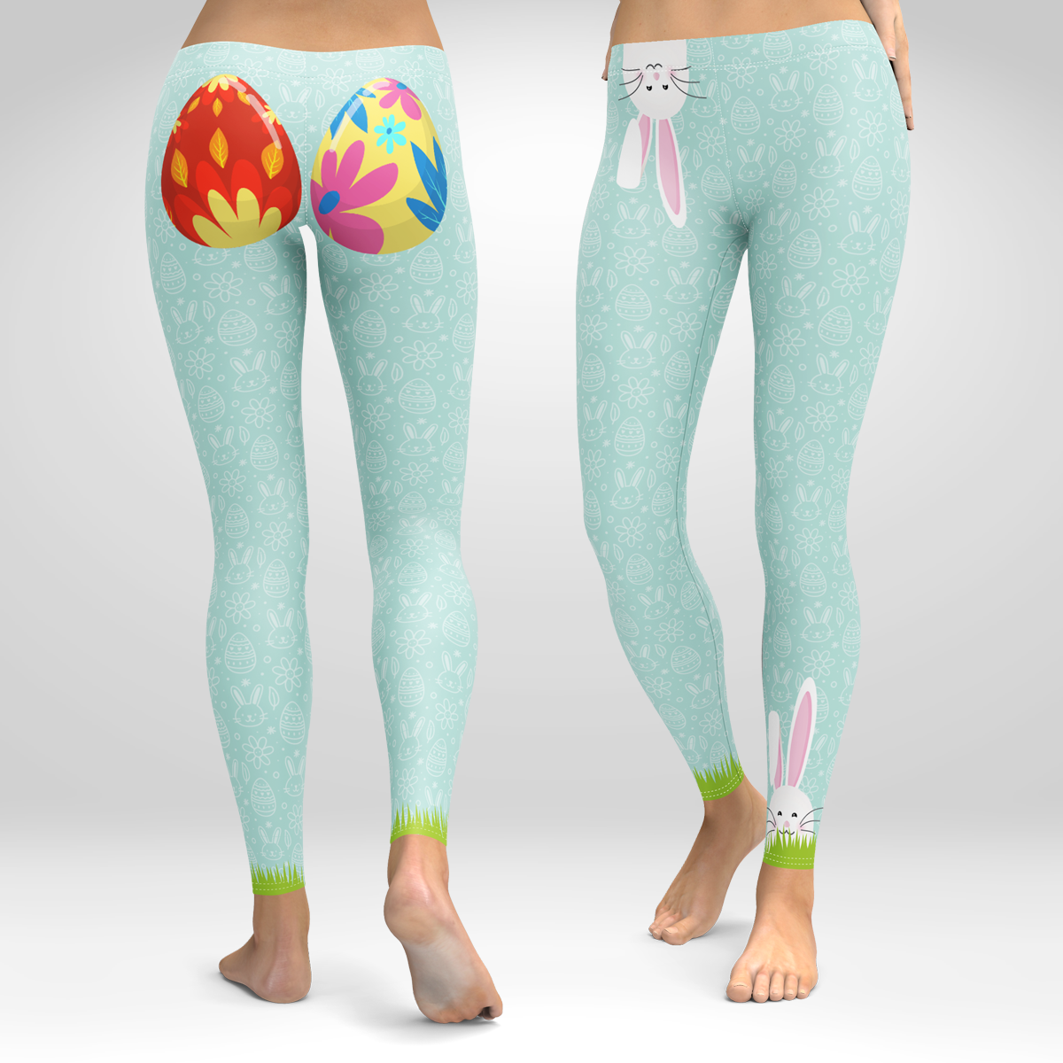 Easter Day Bunny Rabbit Print Tights for Women Leggings Tummy Control Yoga  Pants Lily High Waist Butt Lift Leggings Black at  Women's Clothing  store