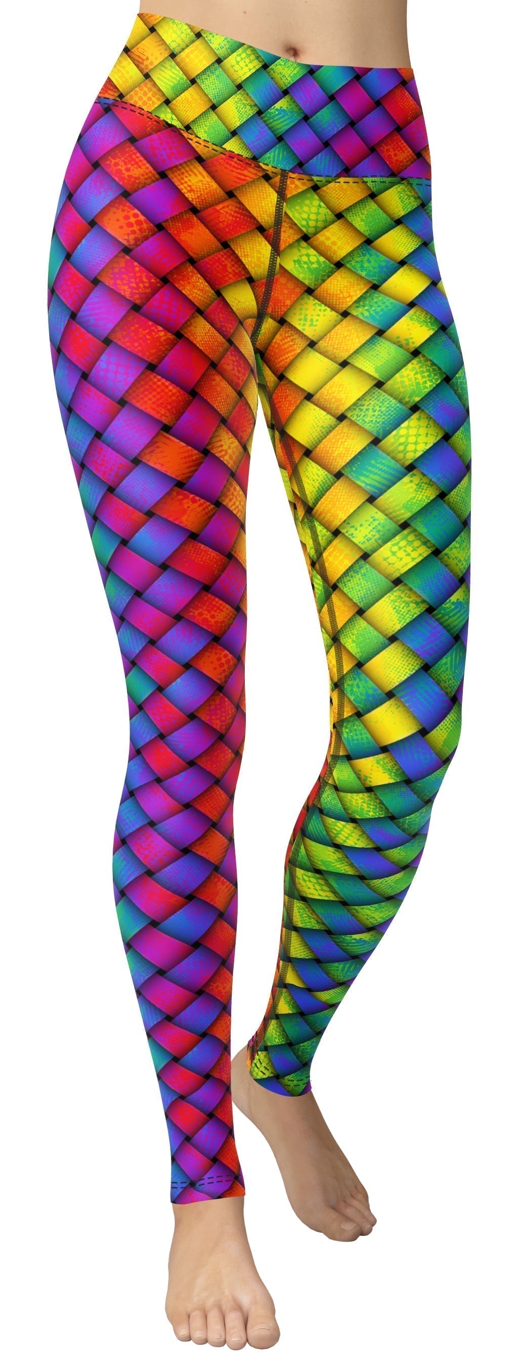 3D Rainbow Pattern Yoga Leggings