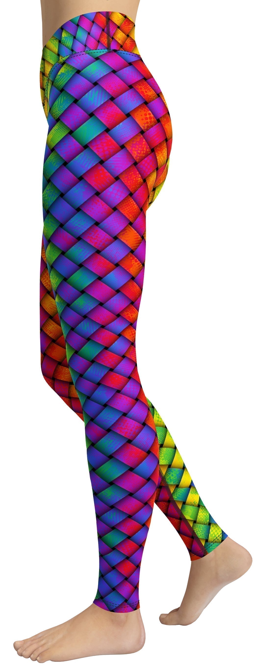 3D Rainbow Pattern Yoga Leggings
