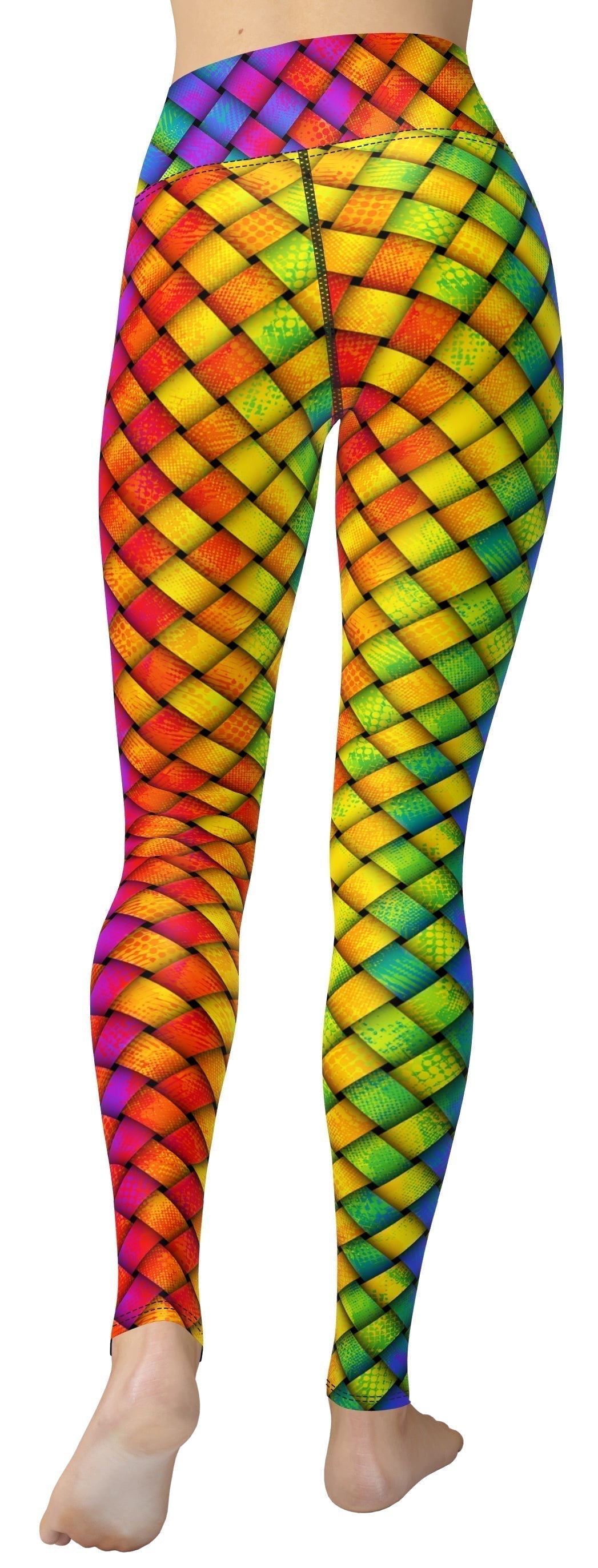 3D Rainbow Pattern Yoga Leggings