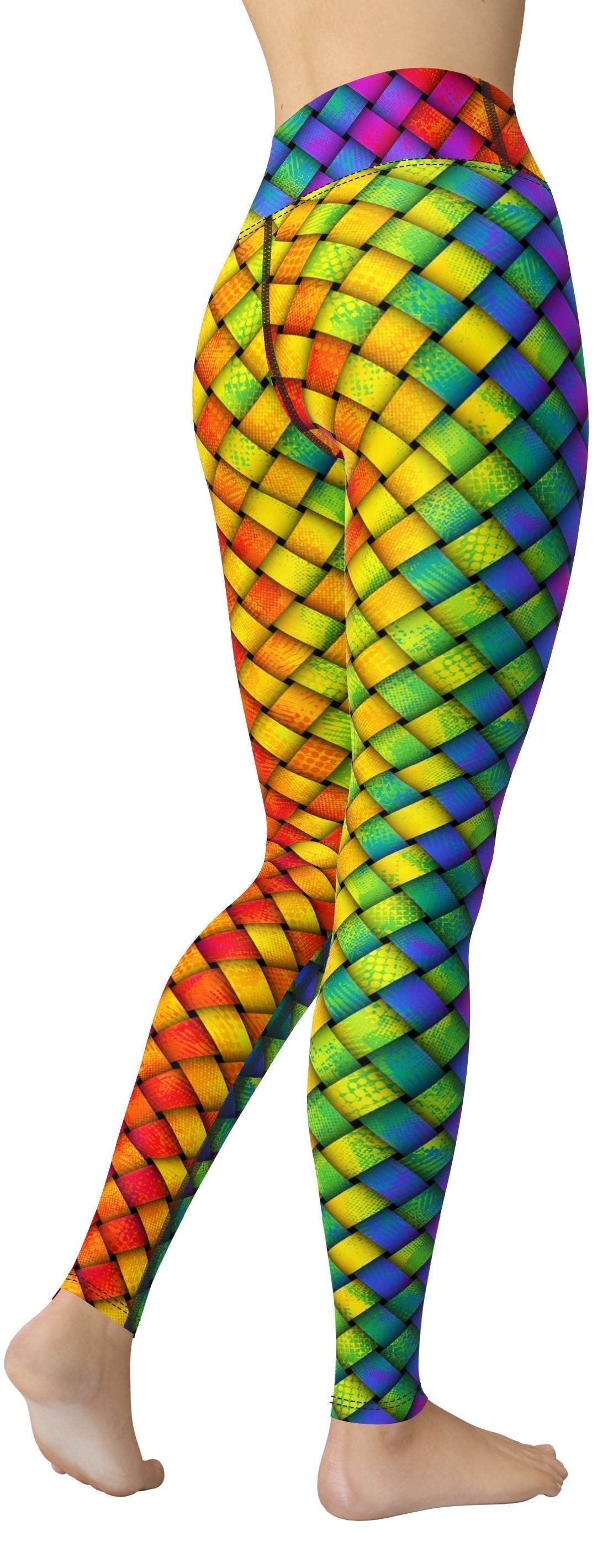 3D Rainbow Pattern Yoga Leggings