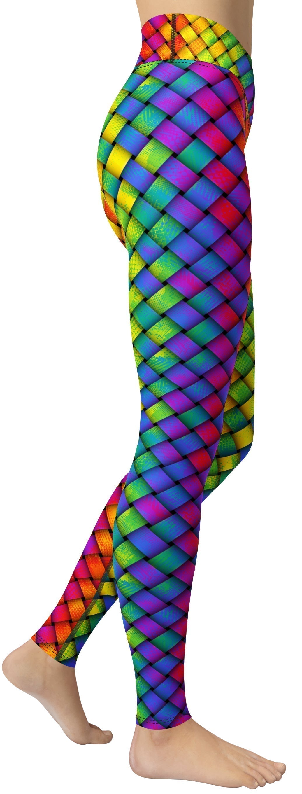 3D Rainbow Pattern Yoga Leggings
