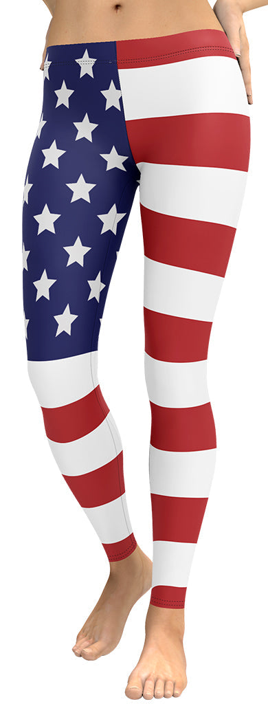 American Flag Leggings