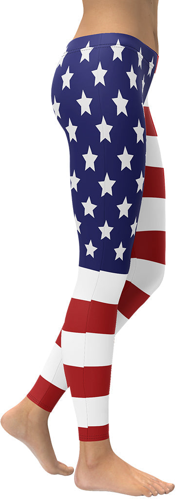 American Flag Leggings
