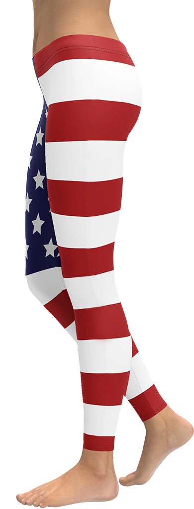 American Flag Leggings