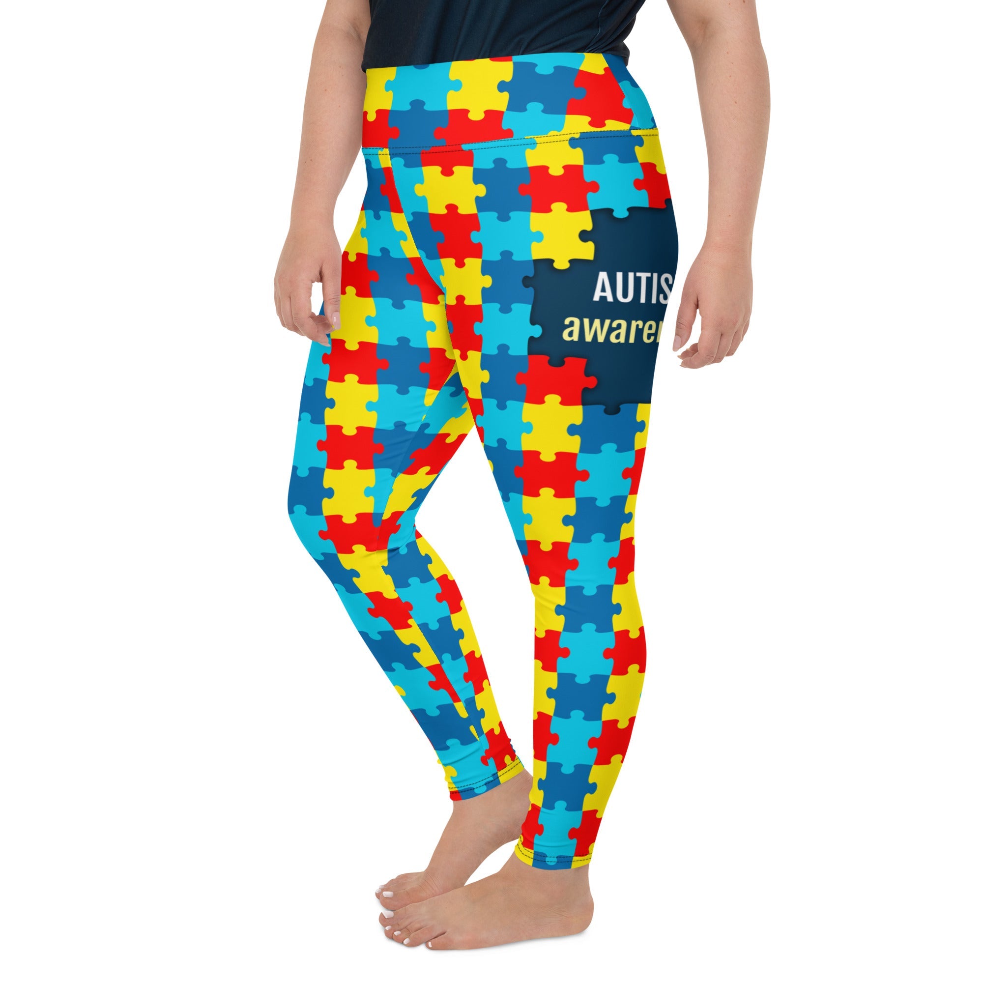 Autism Awareness Plus Size Leggings