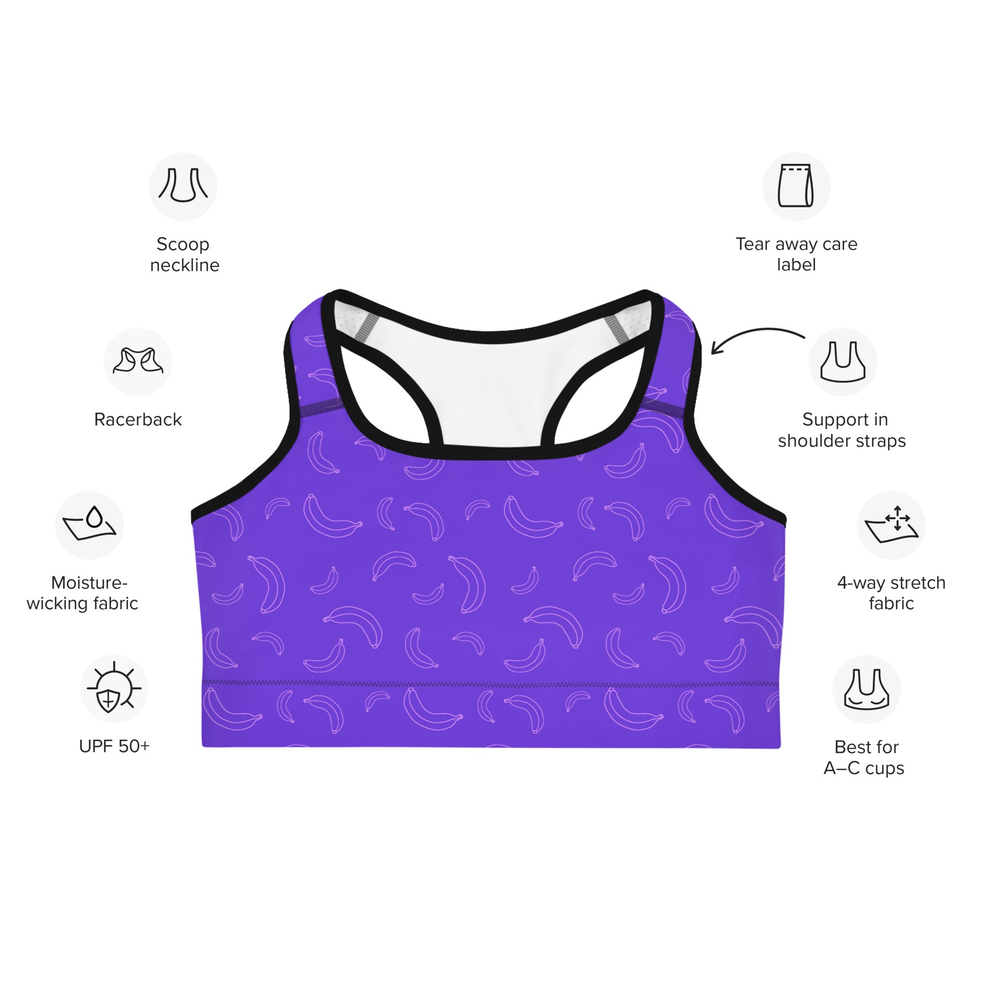 Banana For Scale Sports Bra