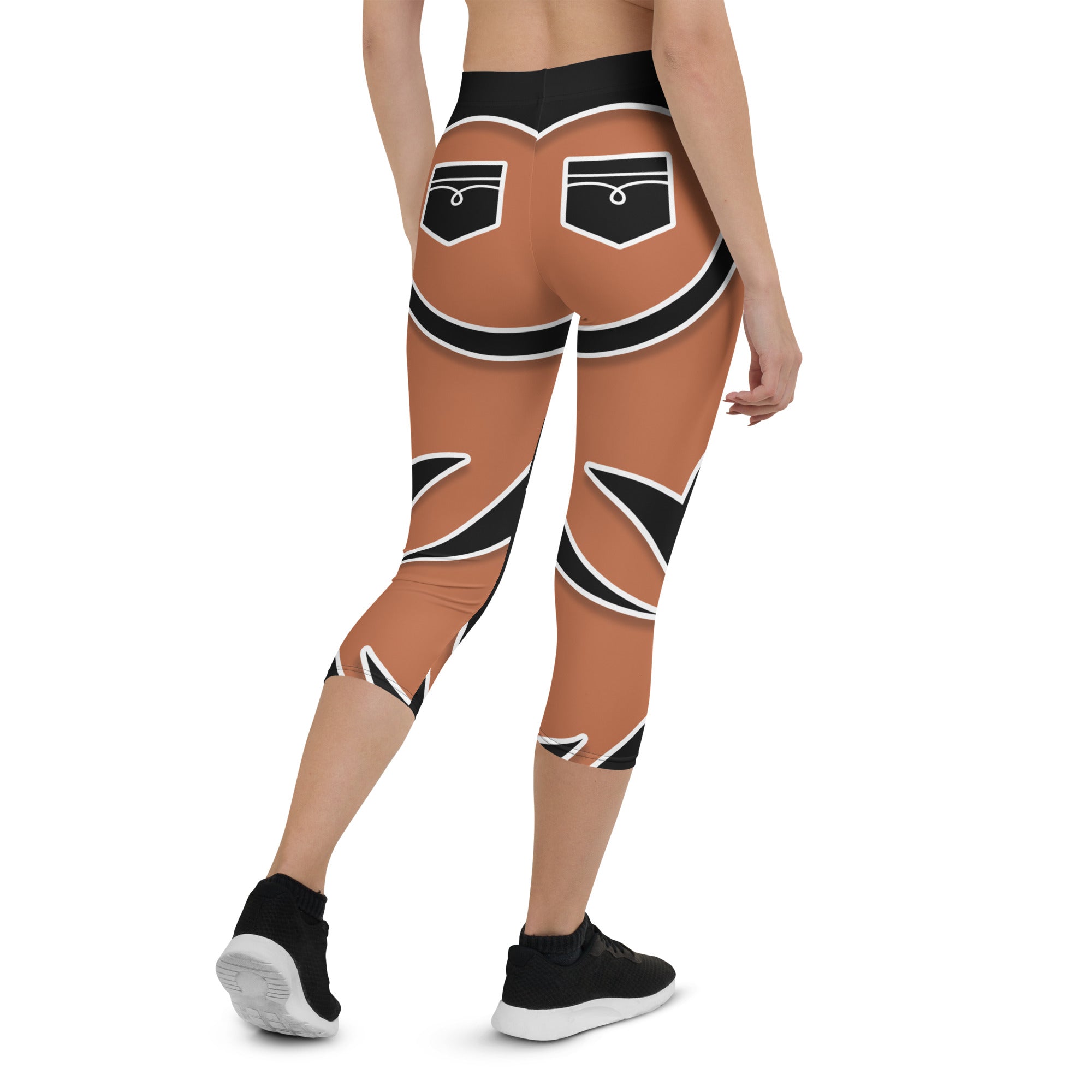 Bold Cut Outs Medium Brown Capris