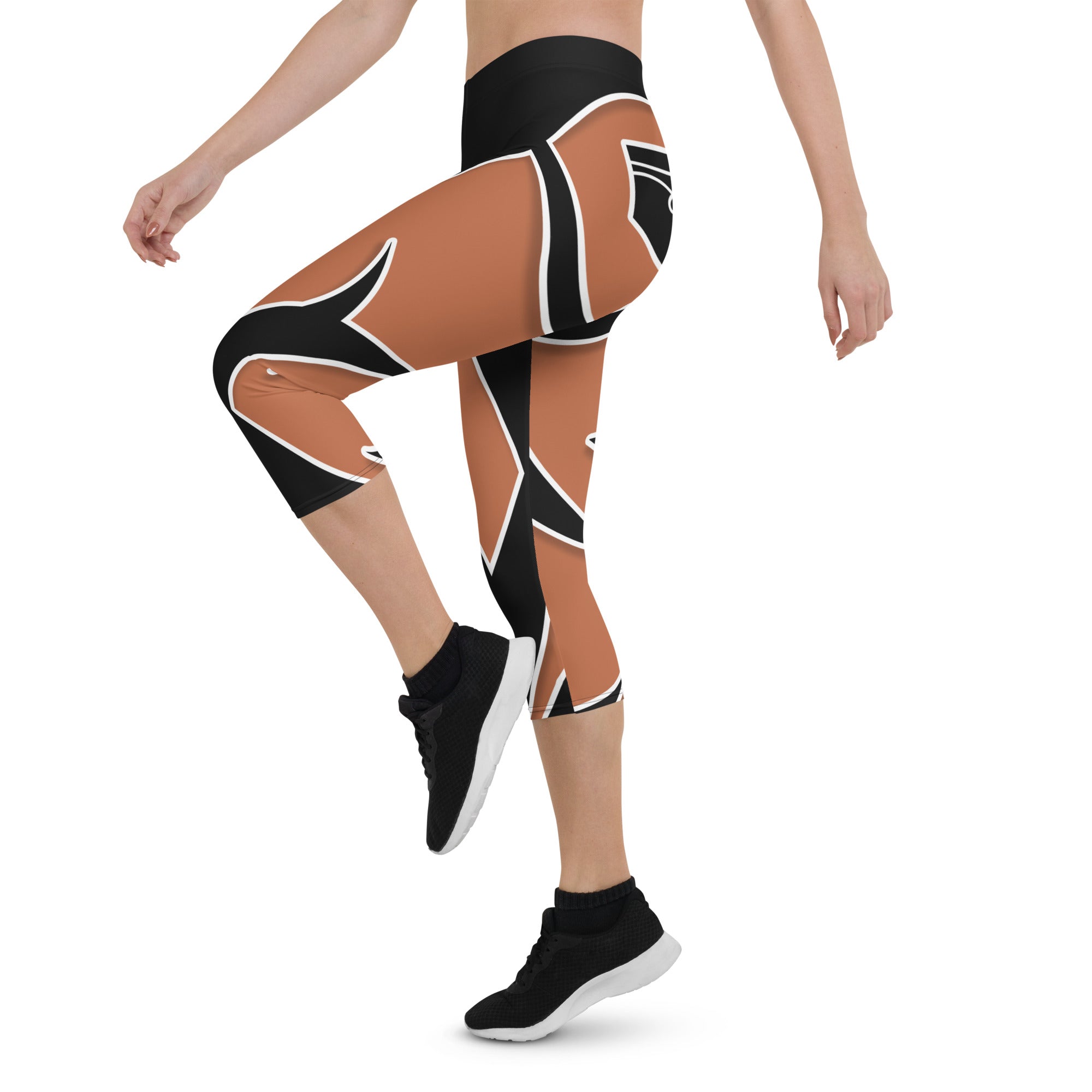 Bold Cut Outs Medium Brown Capris