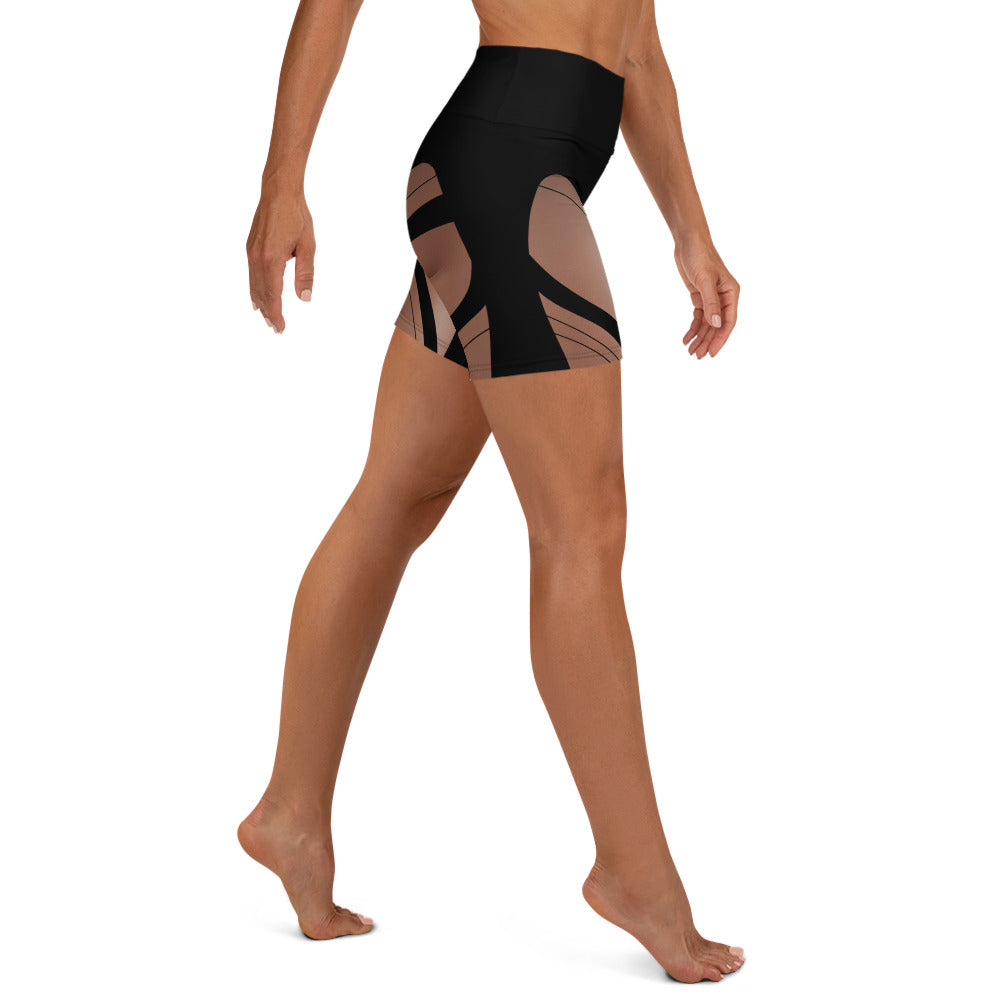 Bold Naked Leg Print Yoga Shorts