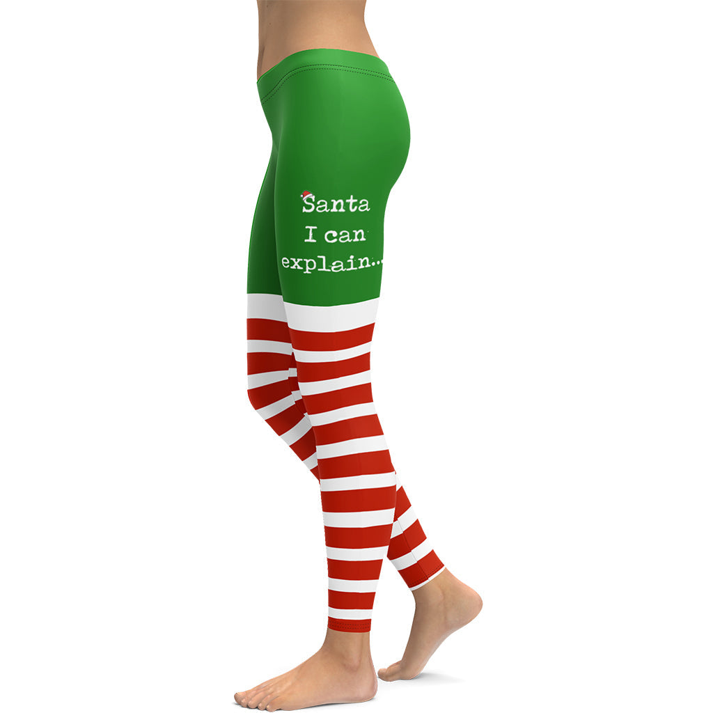 Santa's Elf Leggings, Woman's Yoga Pants