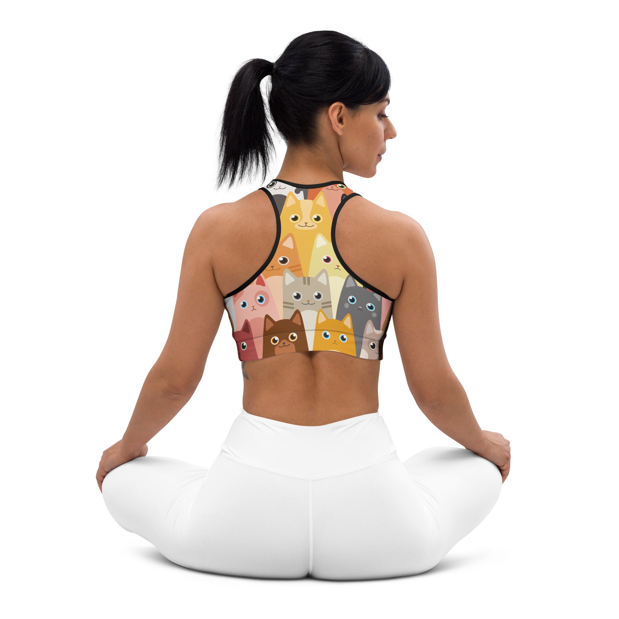 Cartoon Cats Sports Bra