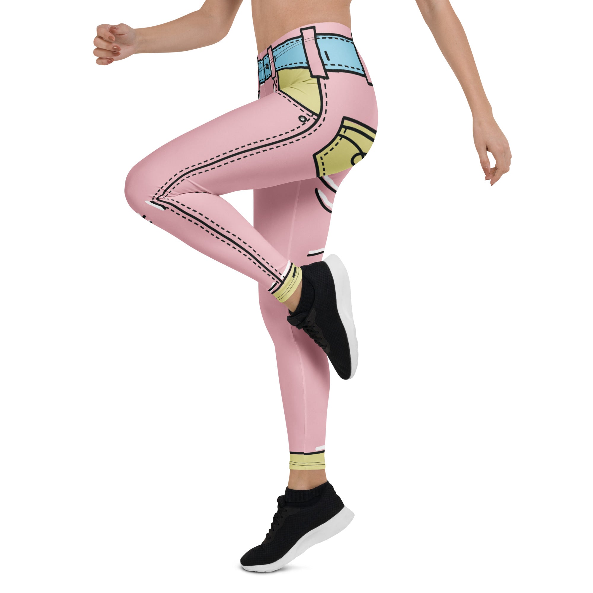 Cartoonized Pink Leggings