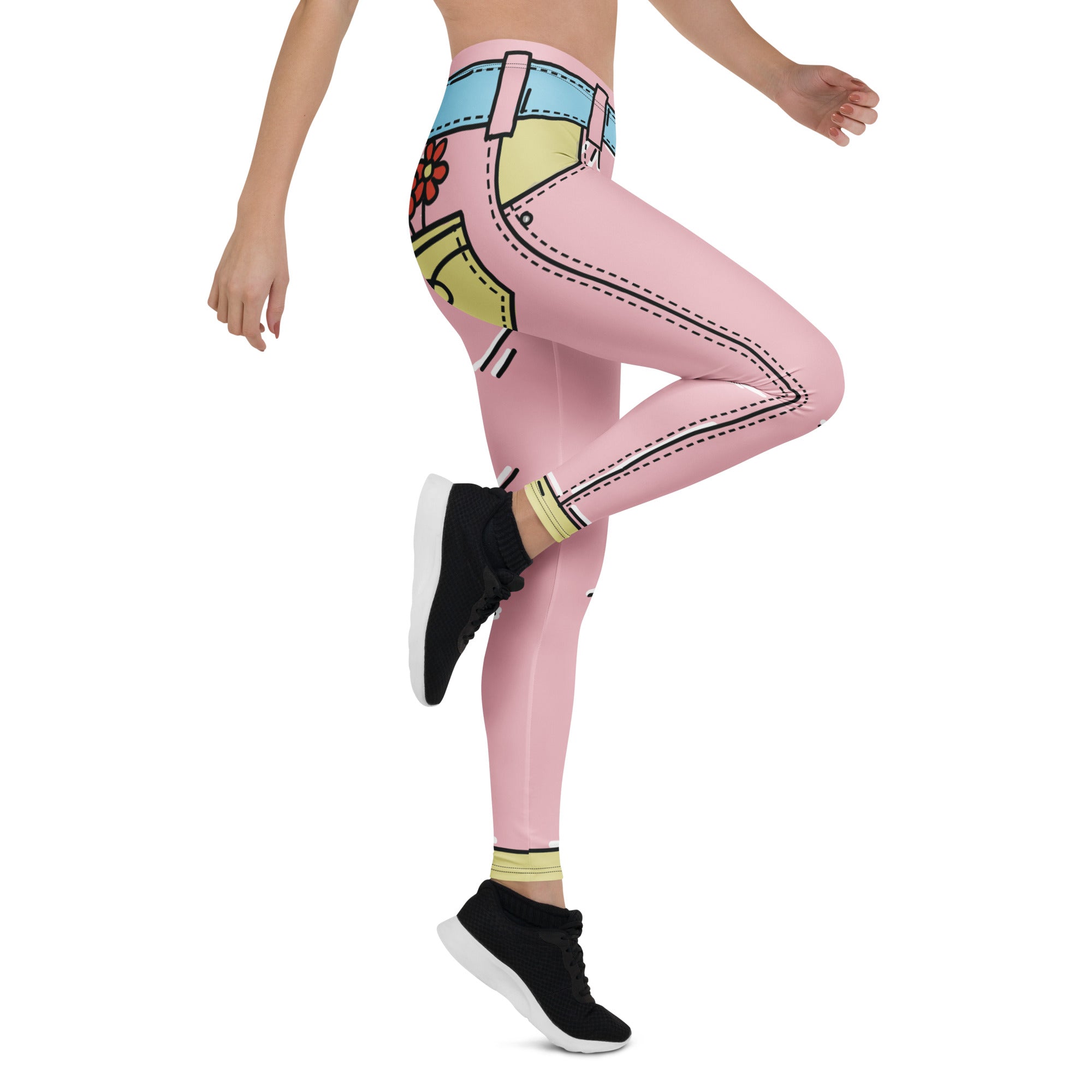 Cartoonized Pink Leggings