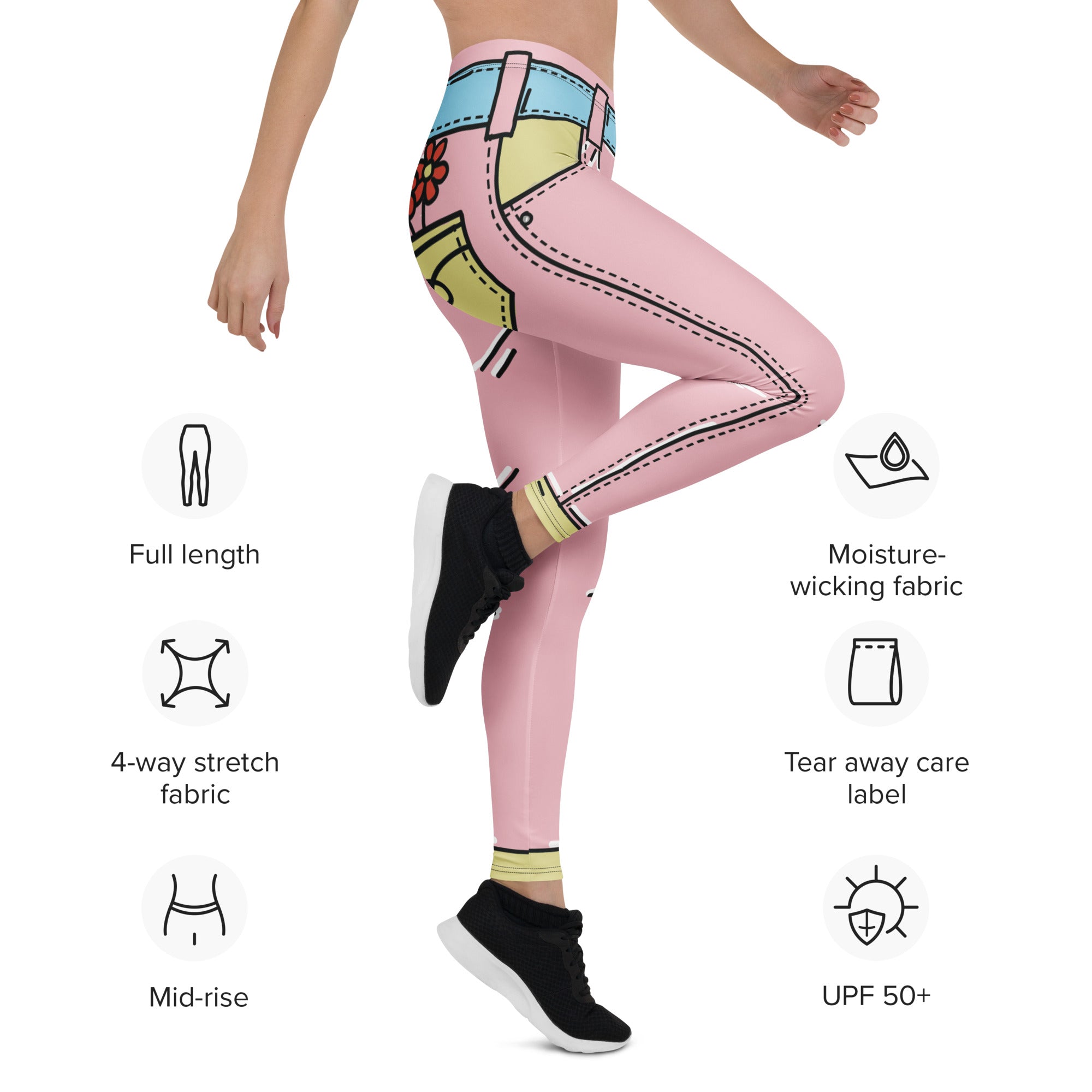 Cartoonized Pink Leggings