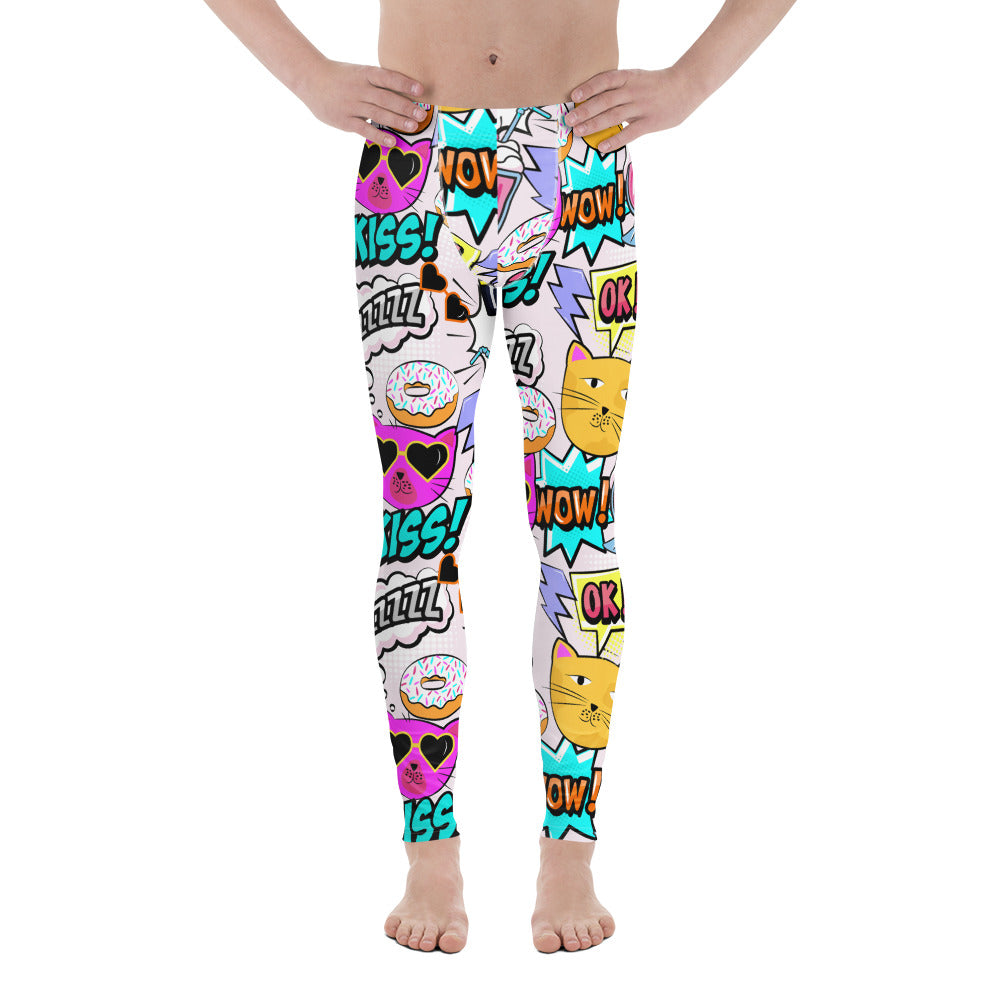 Cat Pop Art  Men's Leggings
