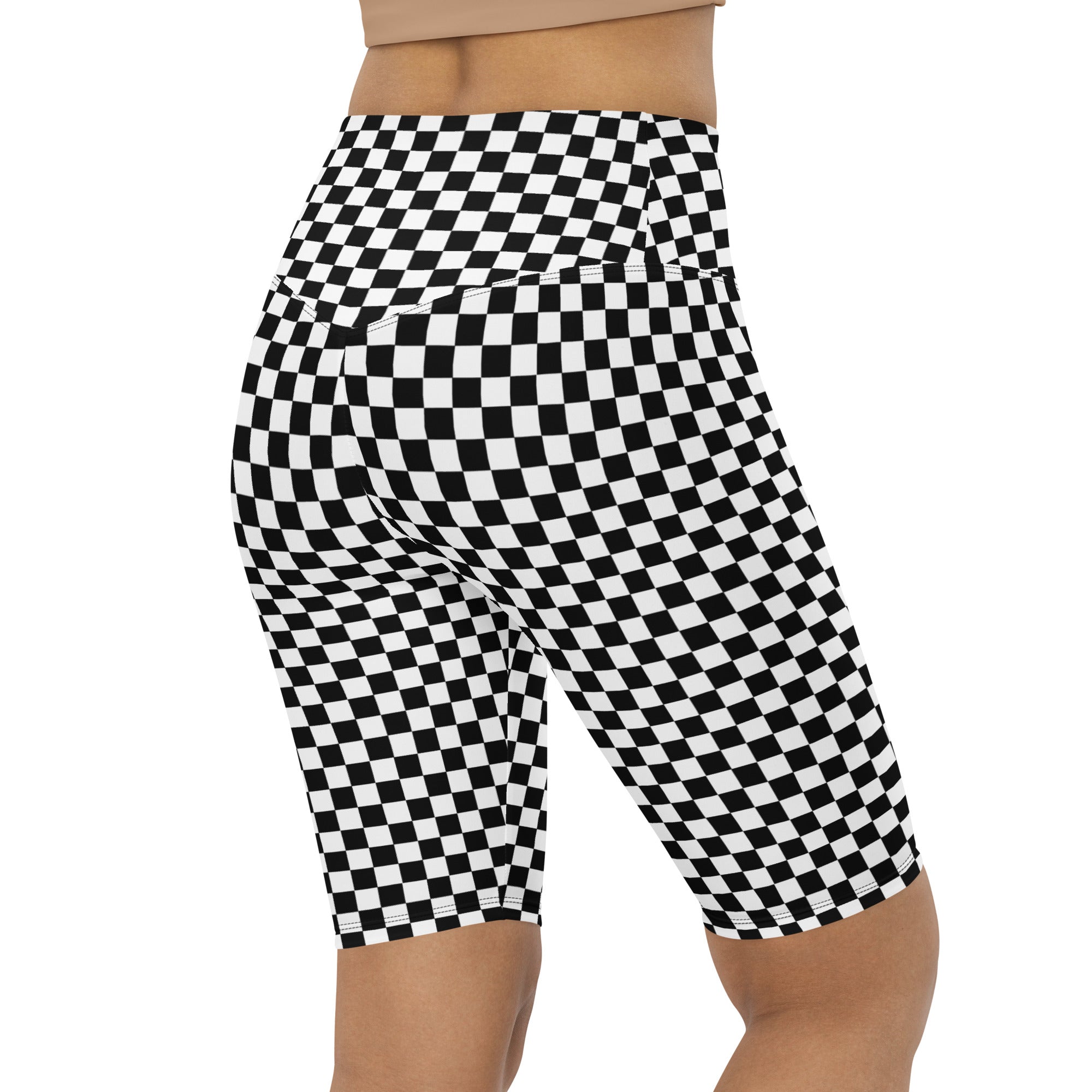 Checkered Biker Shorts