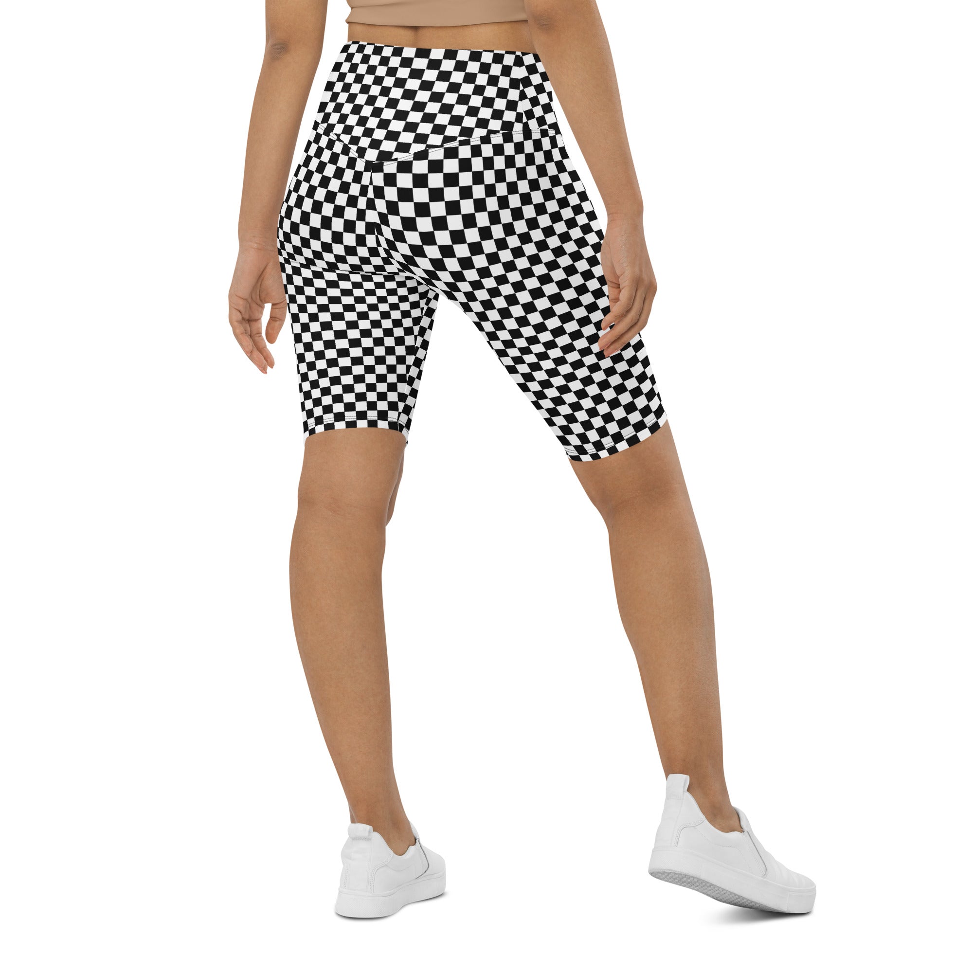 Checkered Biker Shorts