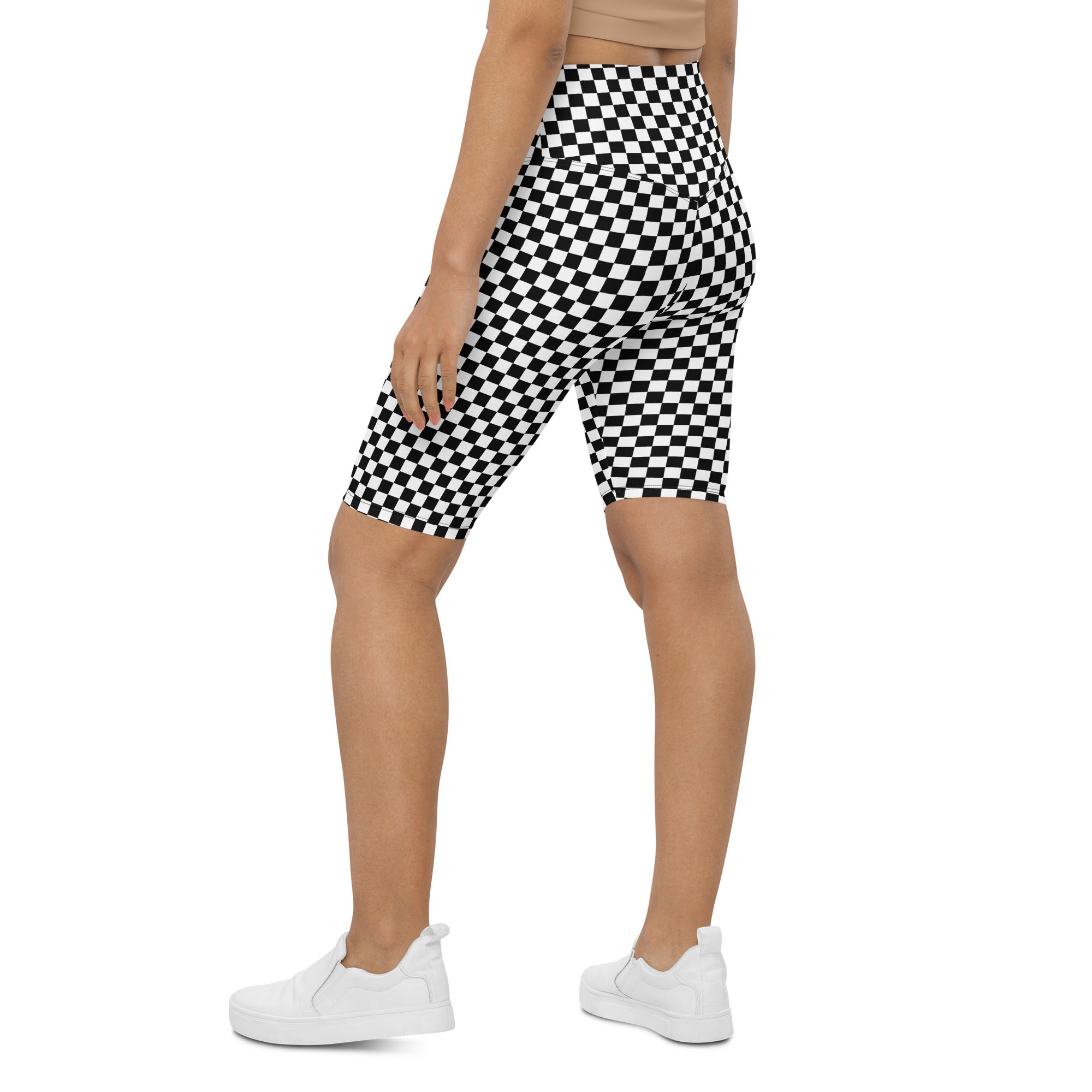 Checkered Biker Shorts