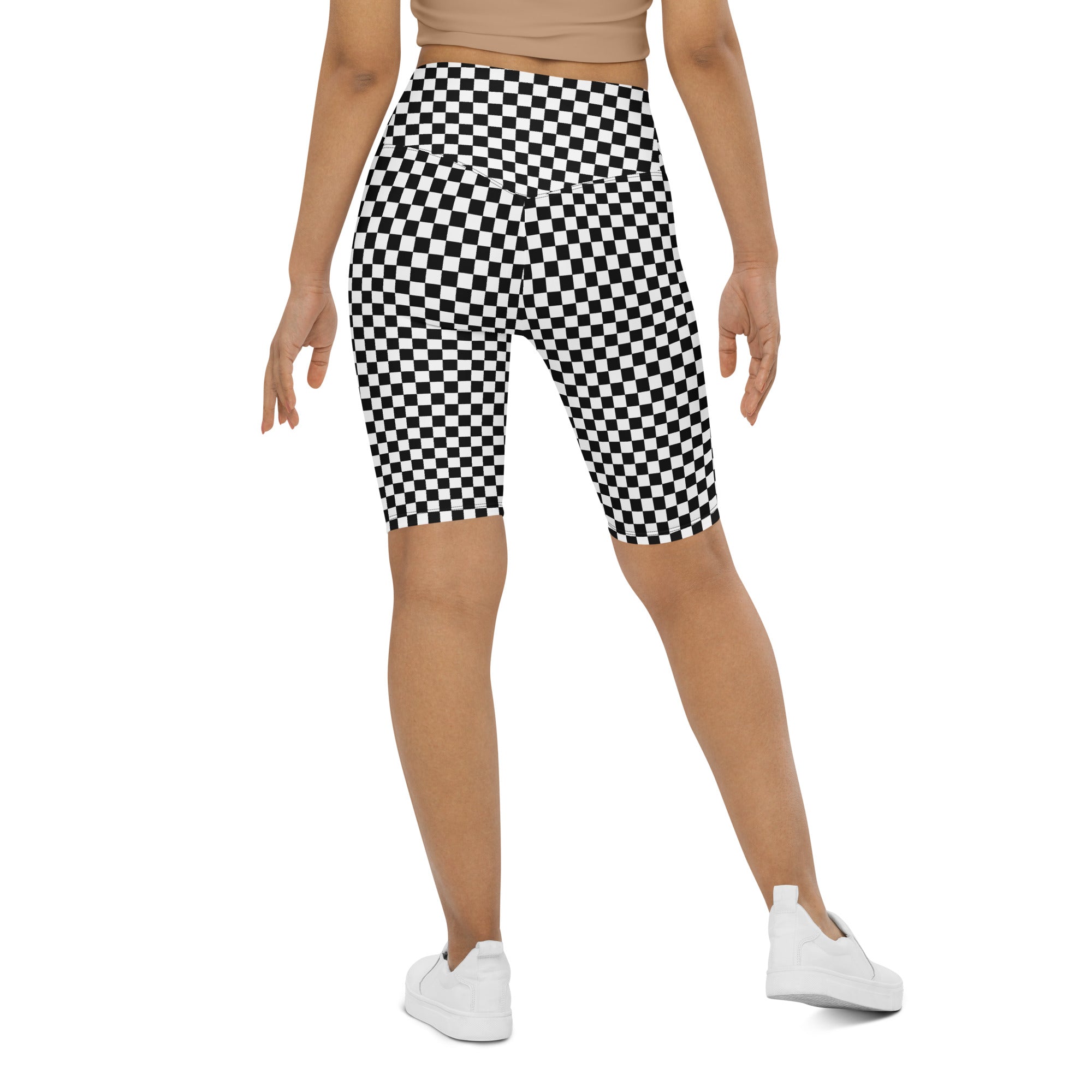 Checkered Biker Shorts