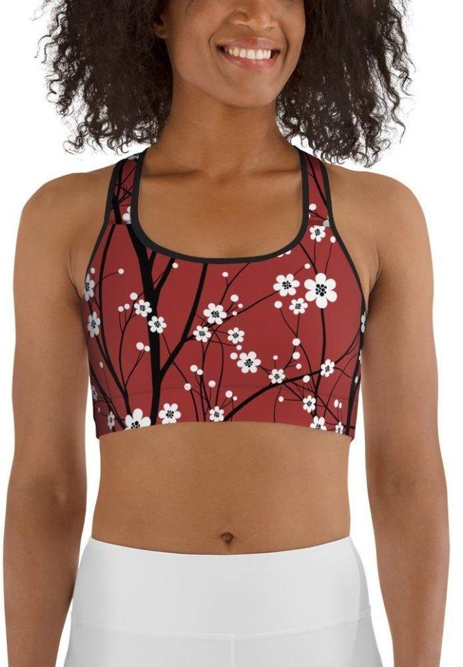 Blooming Skeleton Sports Bra