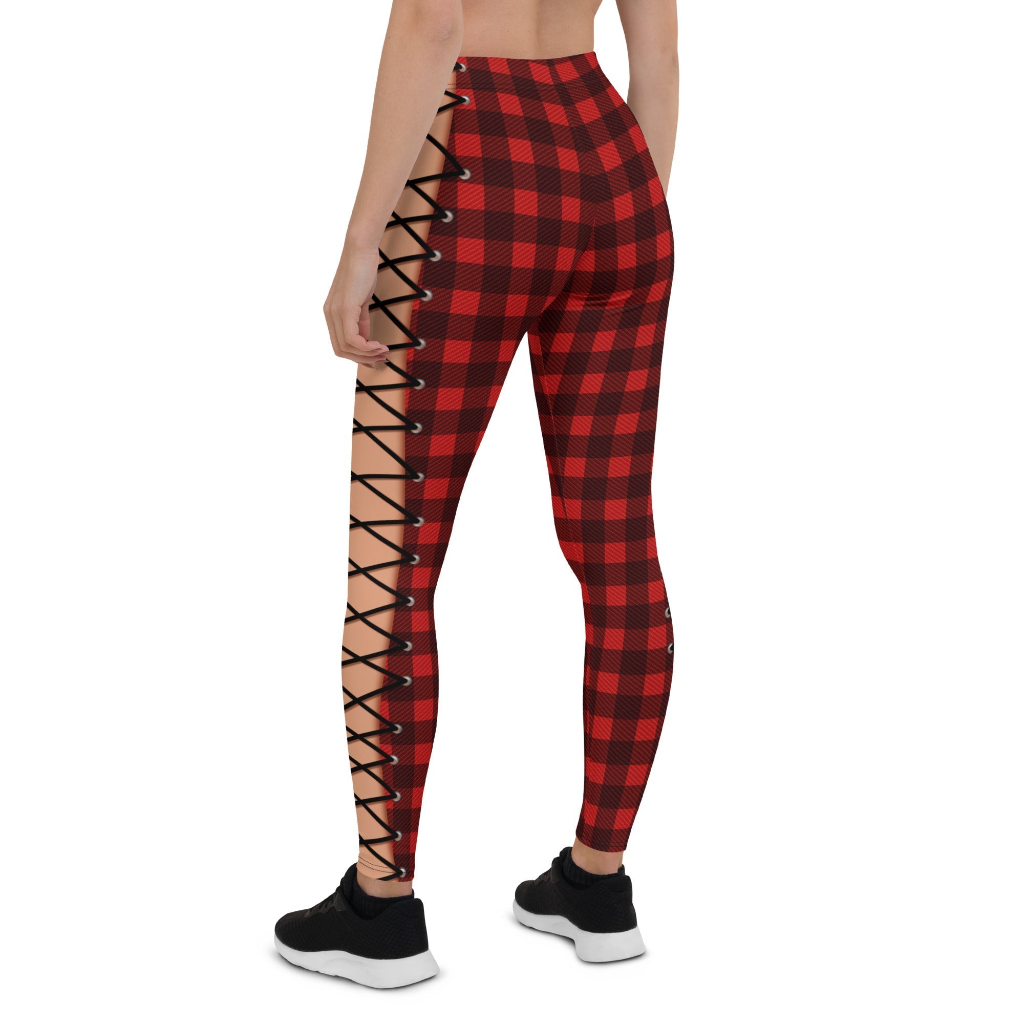 Christmas Lace Up Leggings
