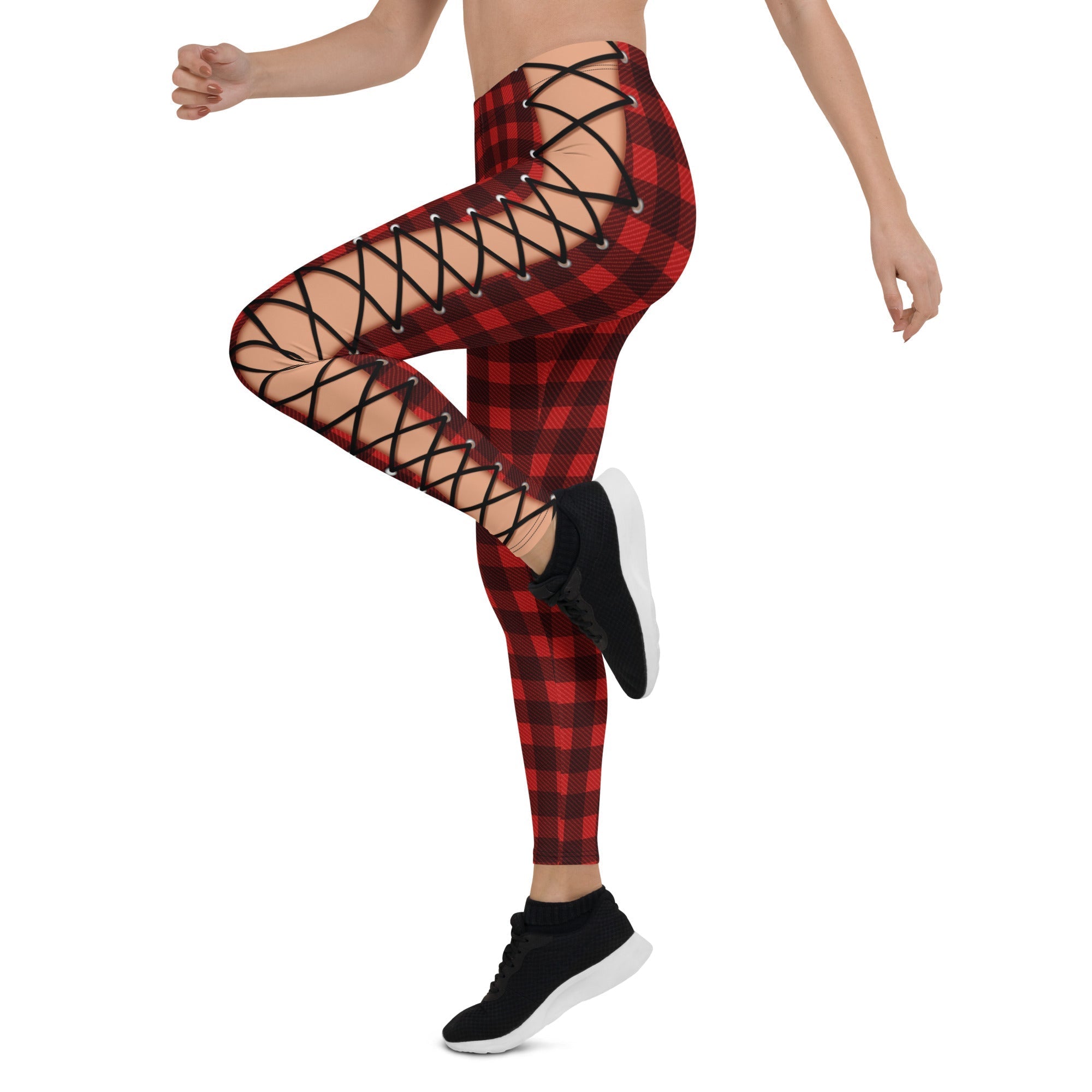Christmas Lace Up Leggings