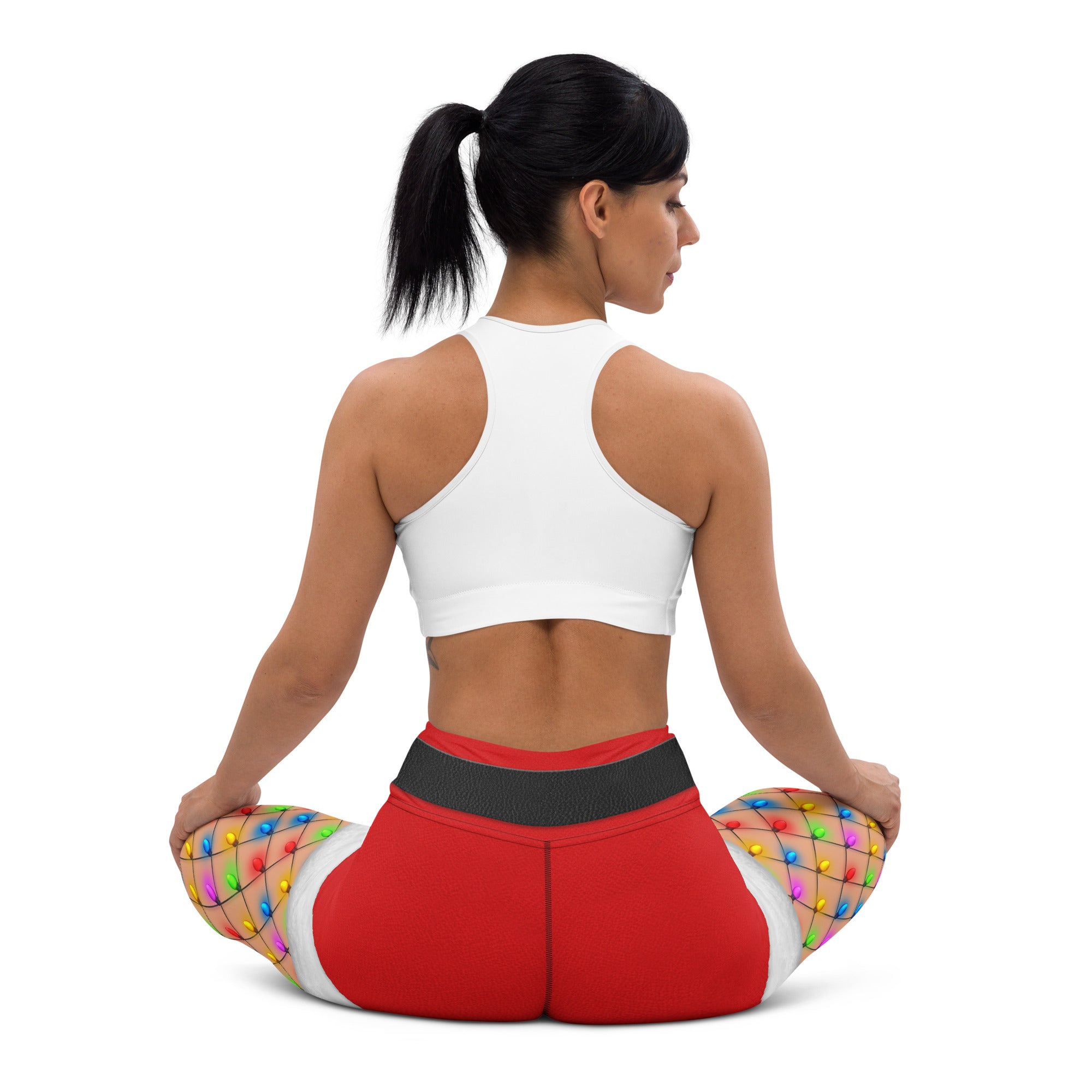 Christmas Lights Shorts Yoga Leggings