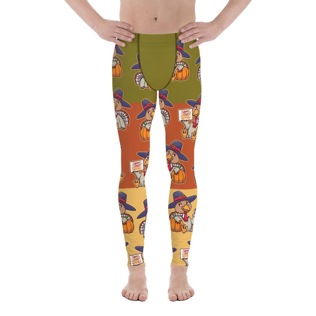 Colorful Turkey Print Men s Leggings