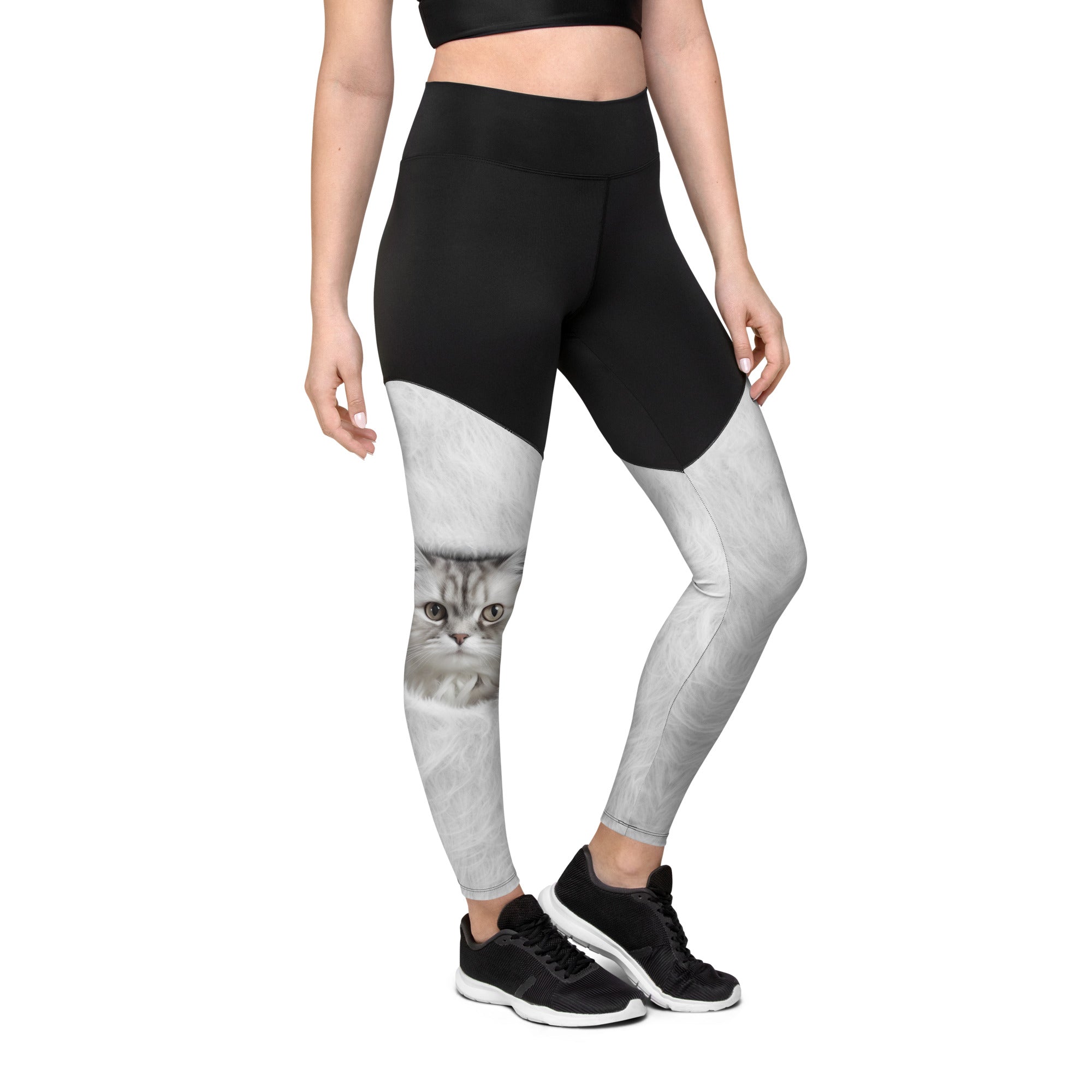 Cute Cozy Cat Compression Leggings