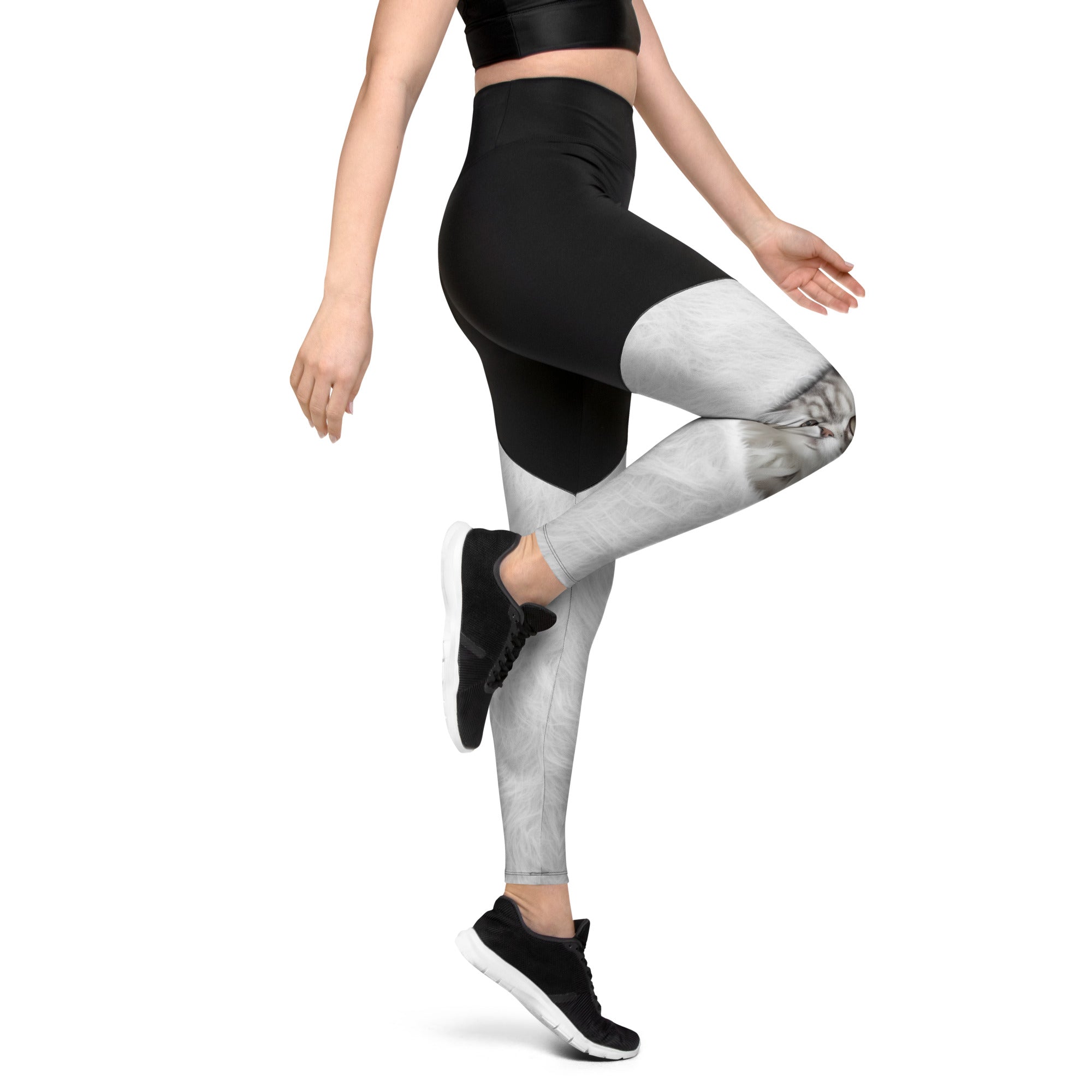 Cute Cozy Cat Compression Leggings