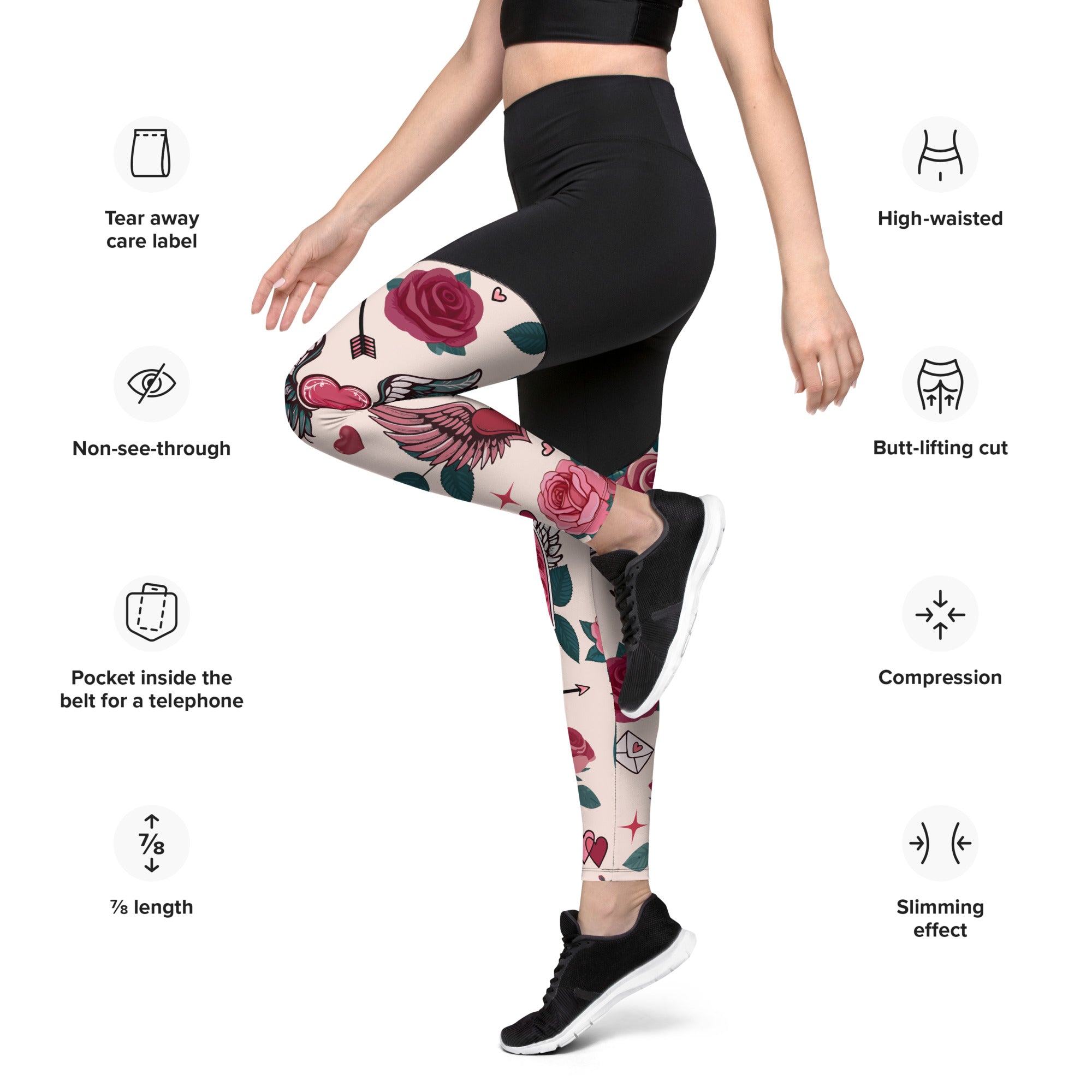 Cute Valentine Compression Leggings