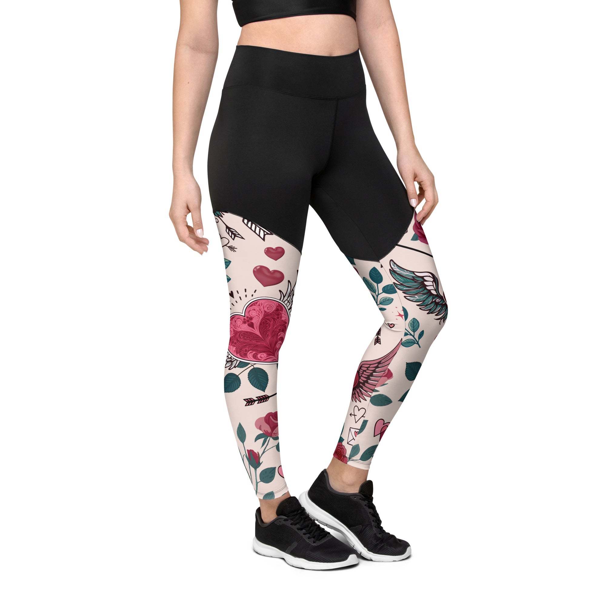 Cute Valentine Compression Leggings
