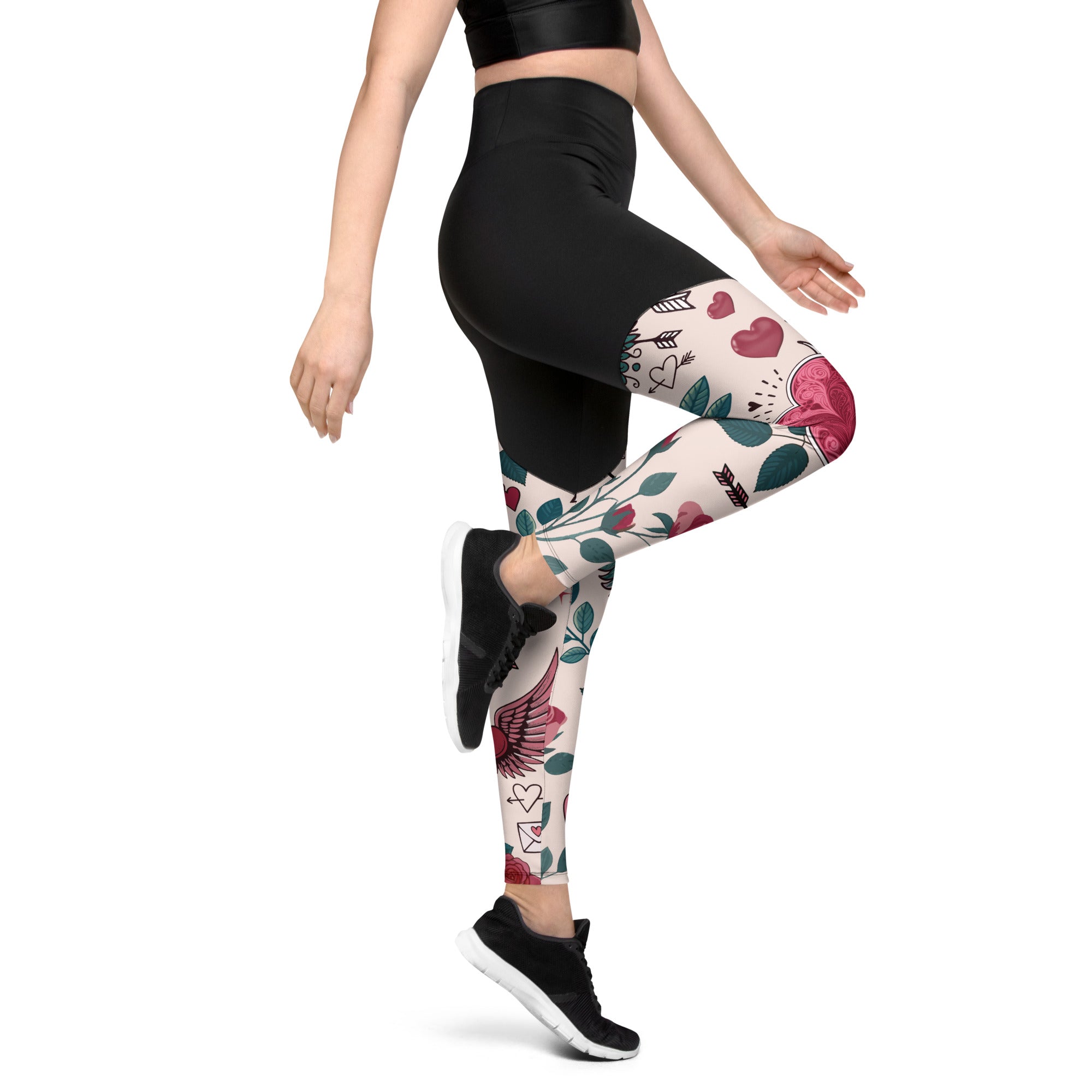 Cute Valentine Compression Leggings