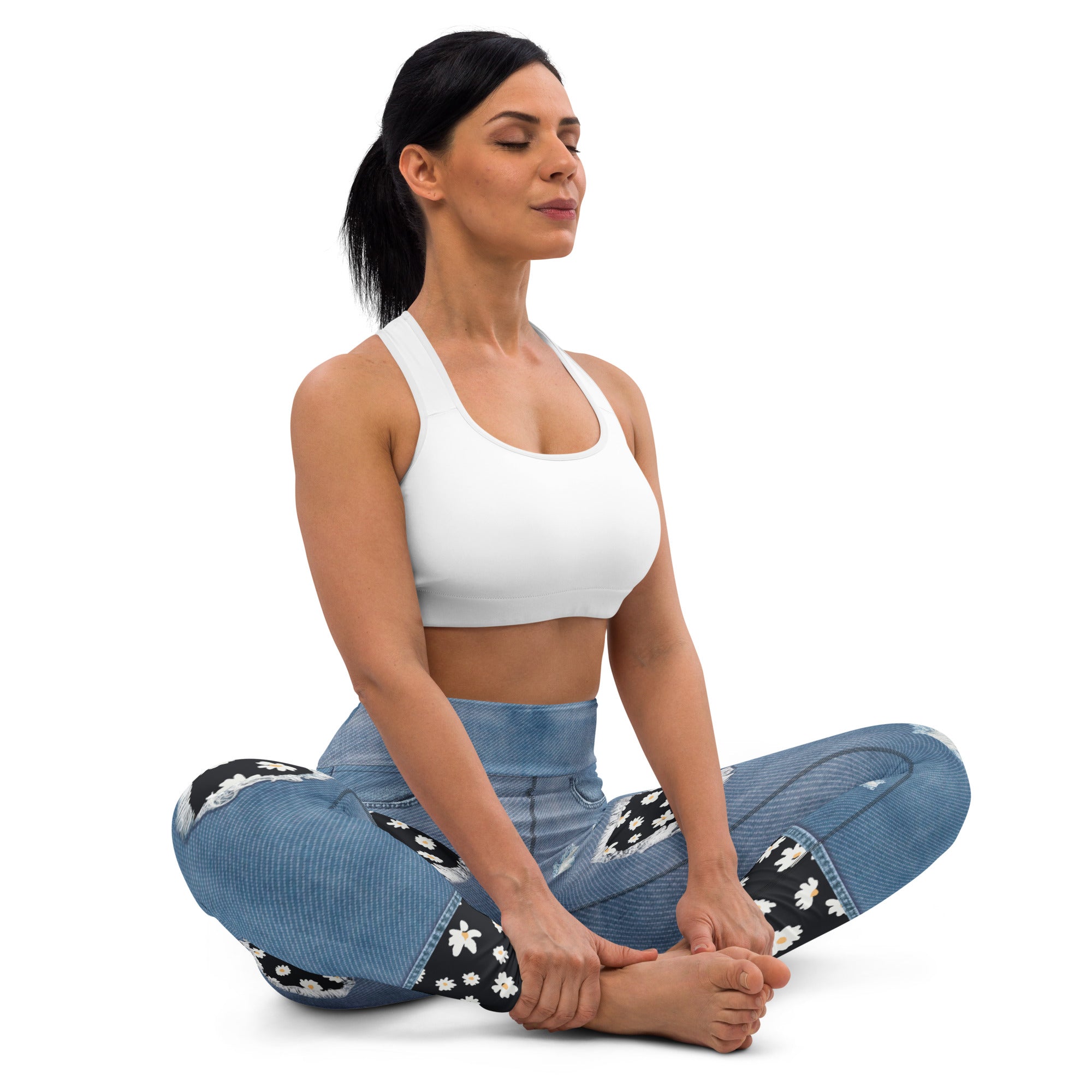 Daisy Denim Yoga Leggings