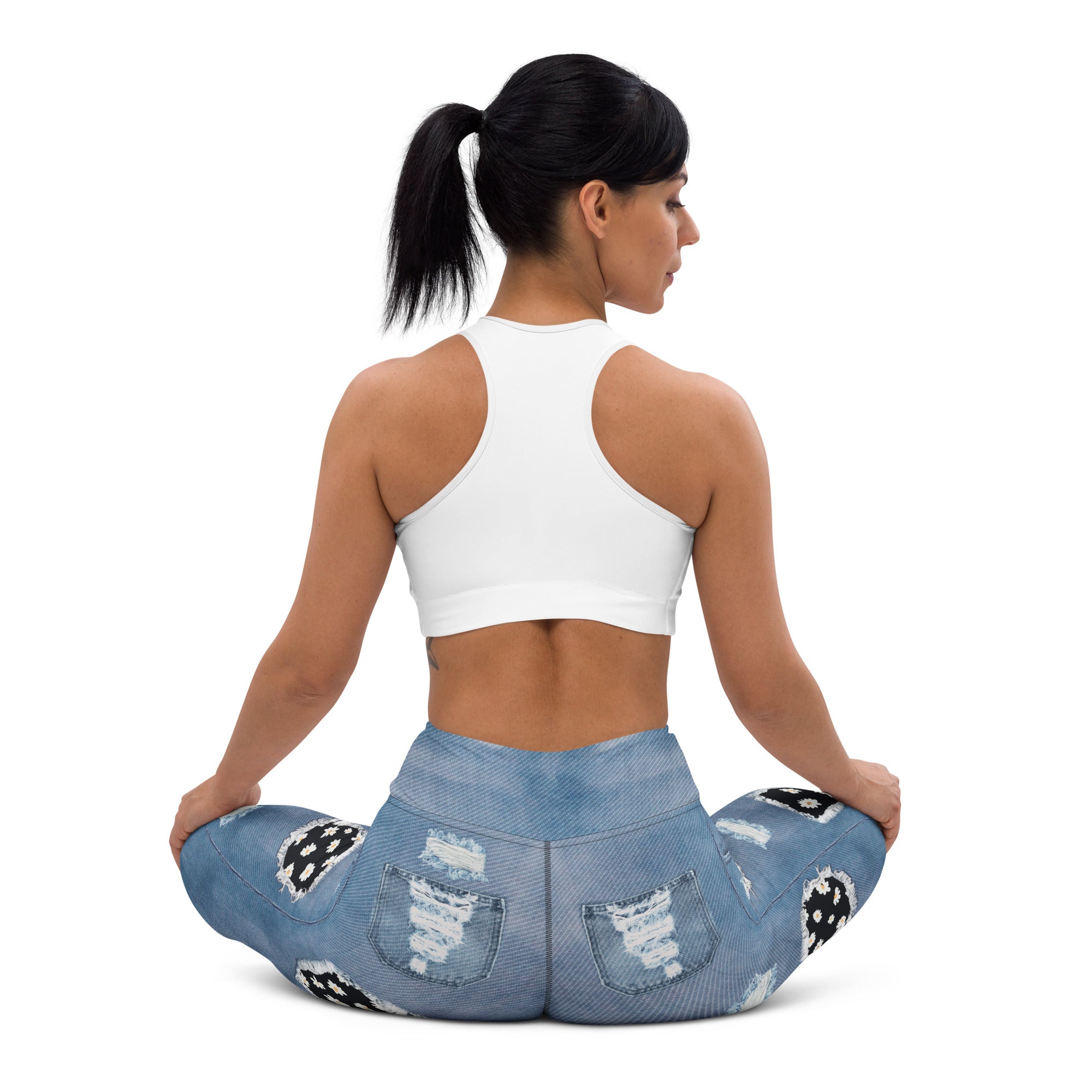 Daisy Denim Yoga Leggings