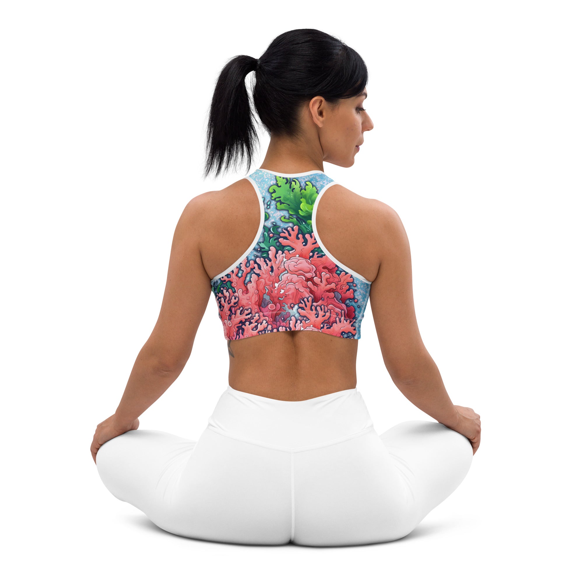Darker Skin Mermaid Sports Bra