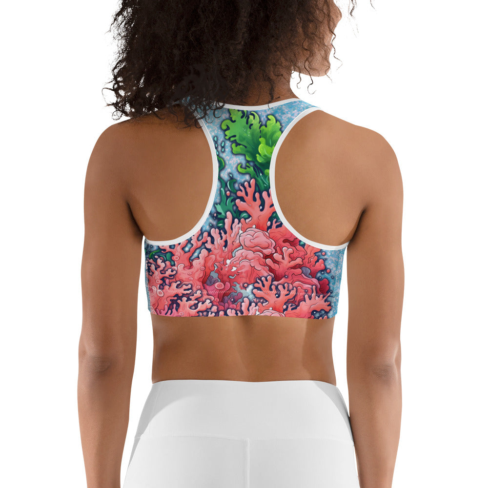Darker Skin Mermaid Sports Bra