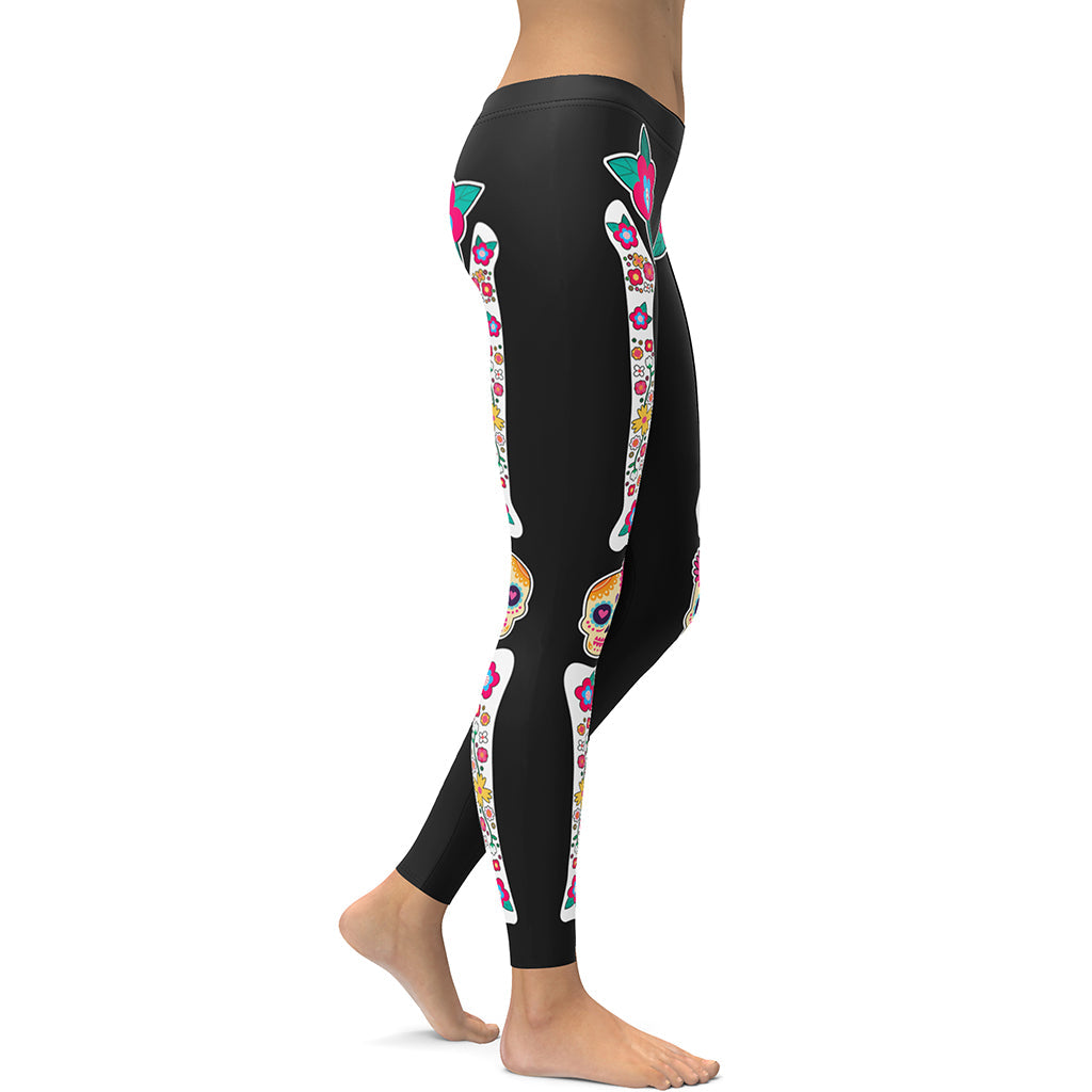 Day of the Dead Bones Leggings
