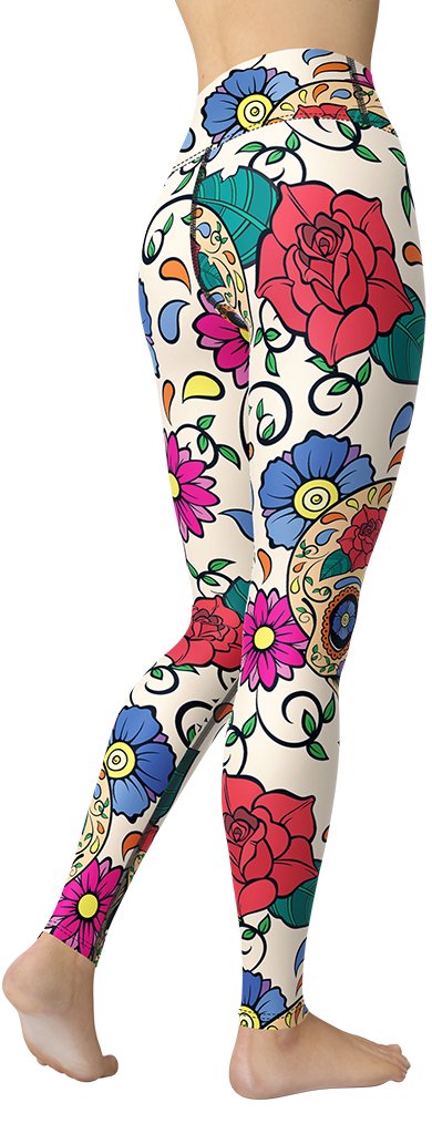 Dia de Muertos Yoga Leggings