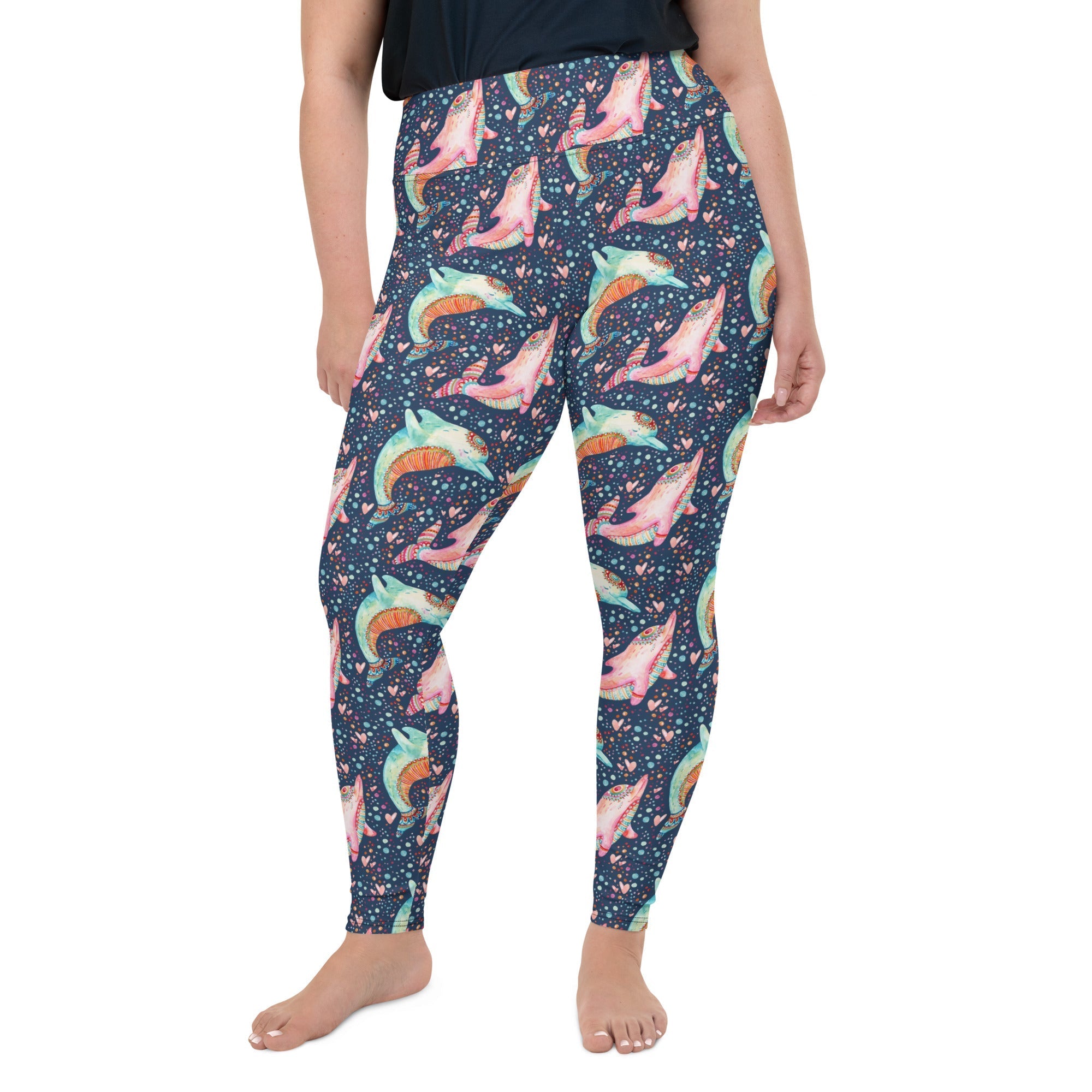 Dolphin Leggings for Women S 5XL Plus Size in 2023  Women's leggings, Plus  size women, Ladies tops fashion