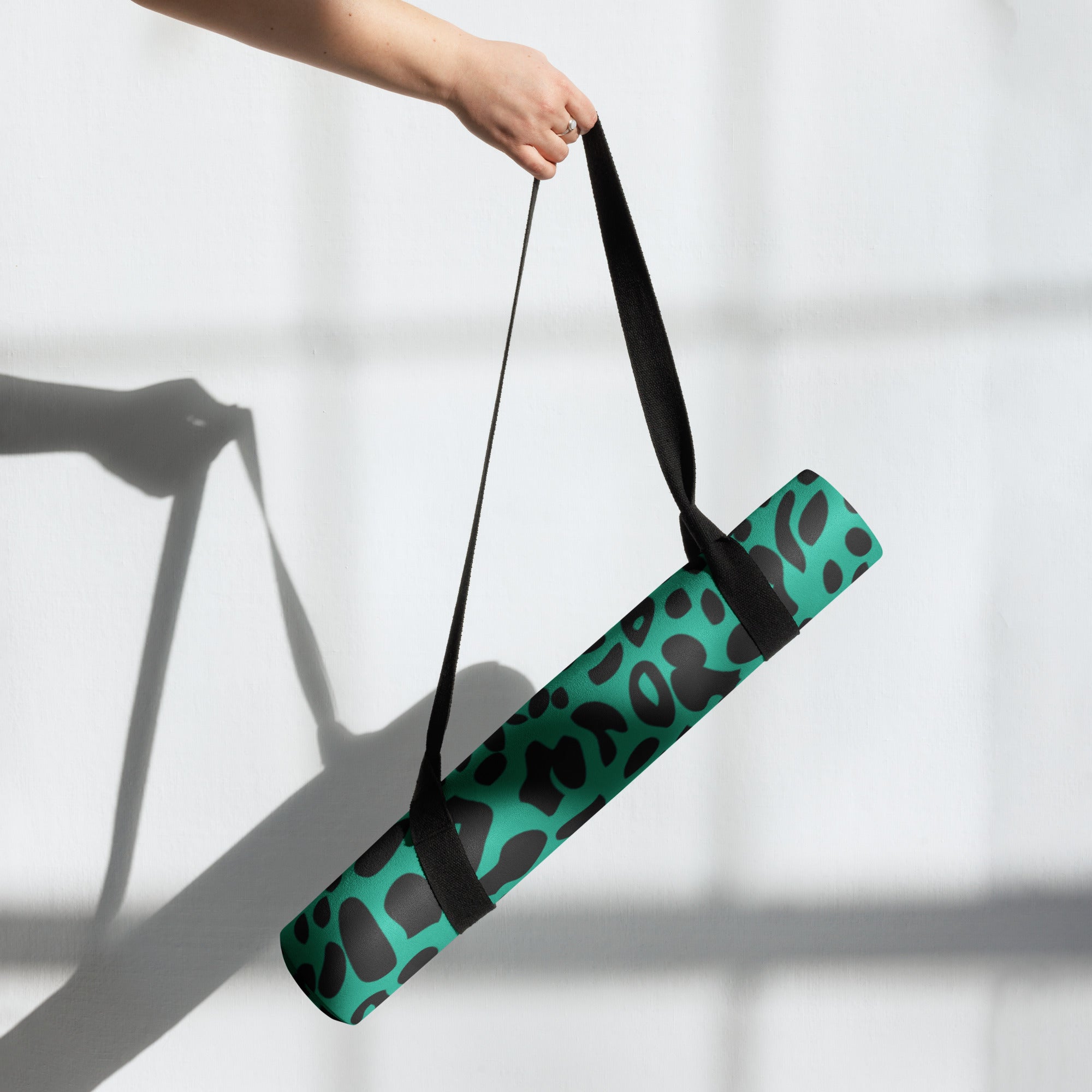 Emerald Green Leopard Yoga Mat