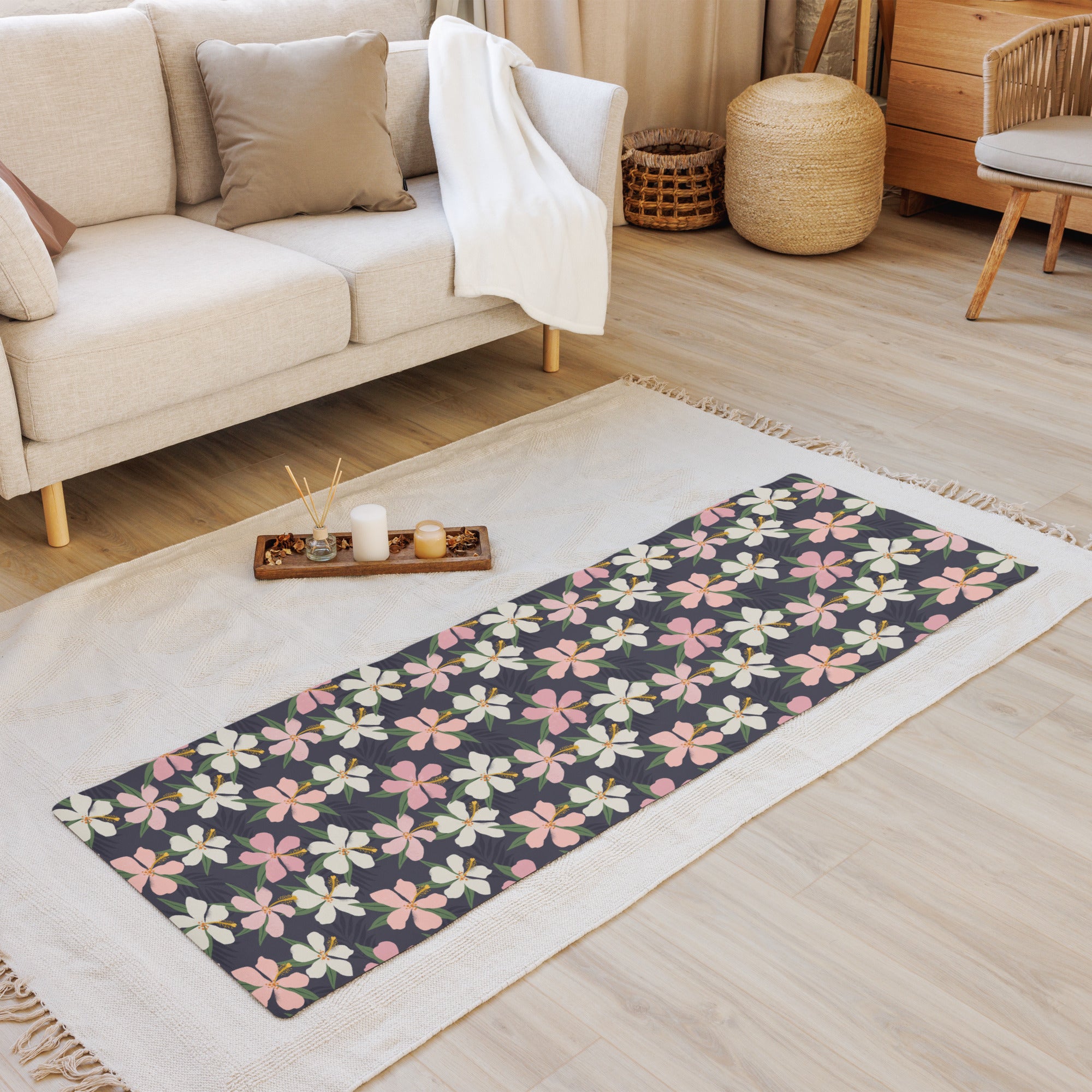 Floral Artwork Yoga Mat
