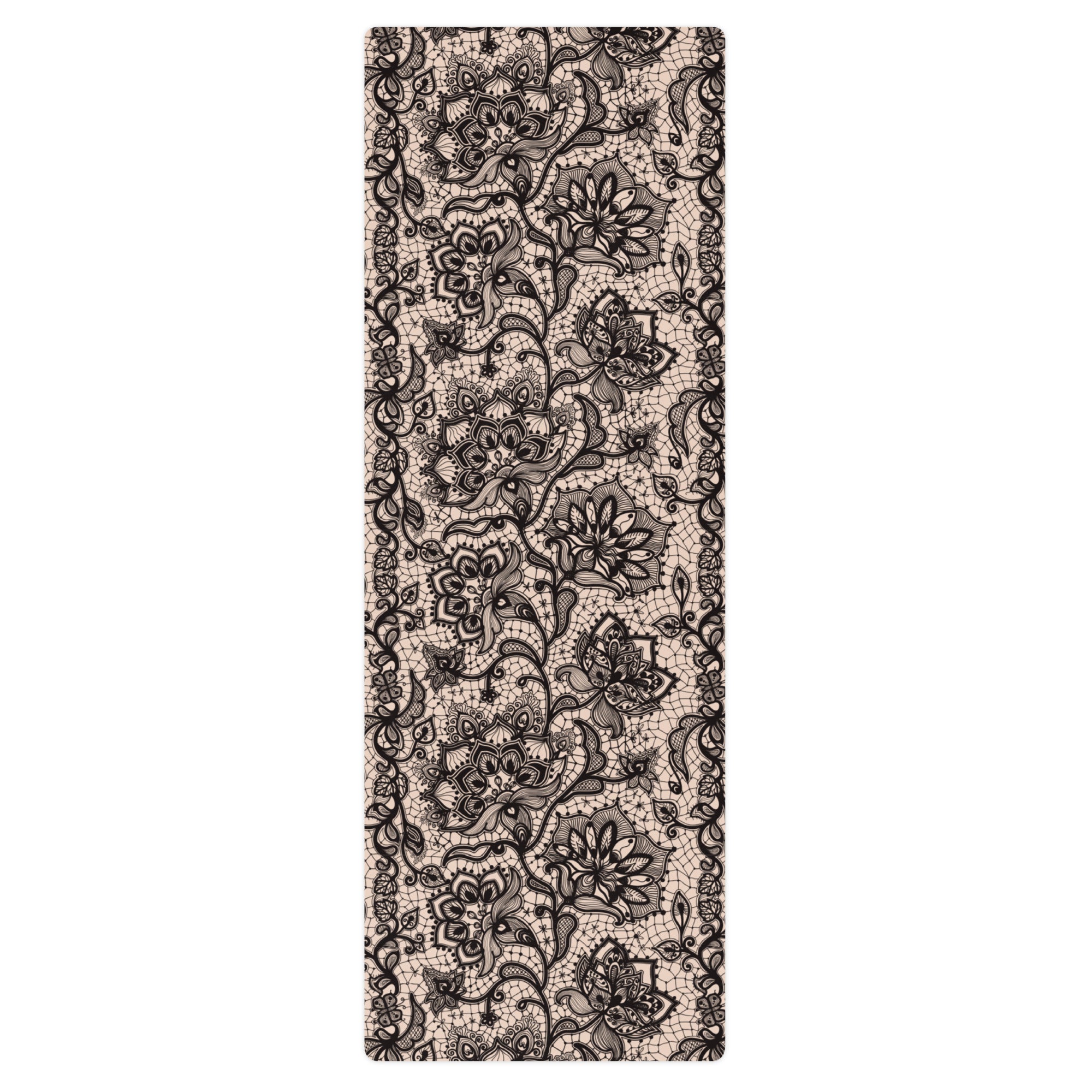 Flower Lace Print Yoga Mat