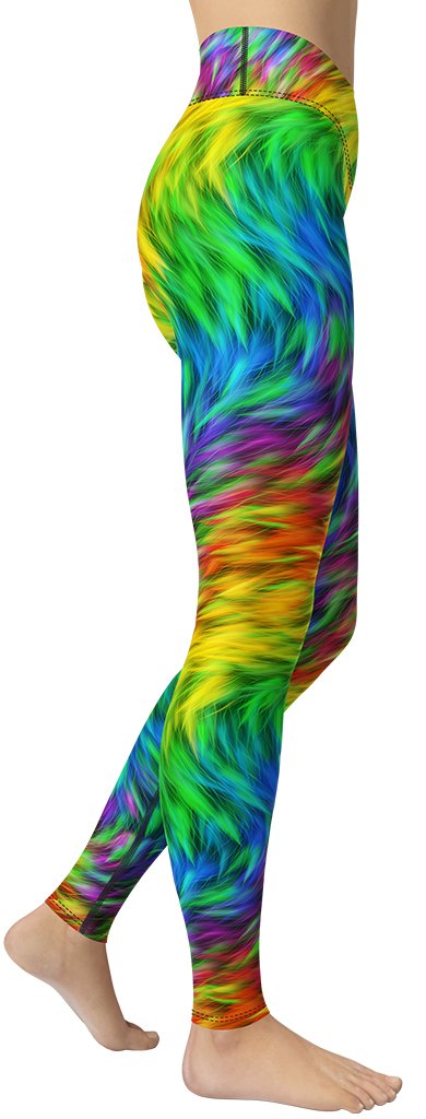 Fluffy Rainbow Yoga Leggings