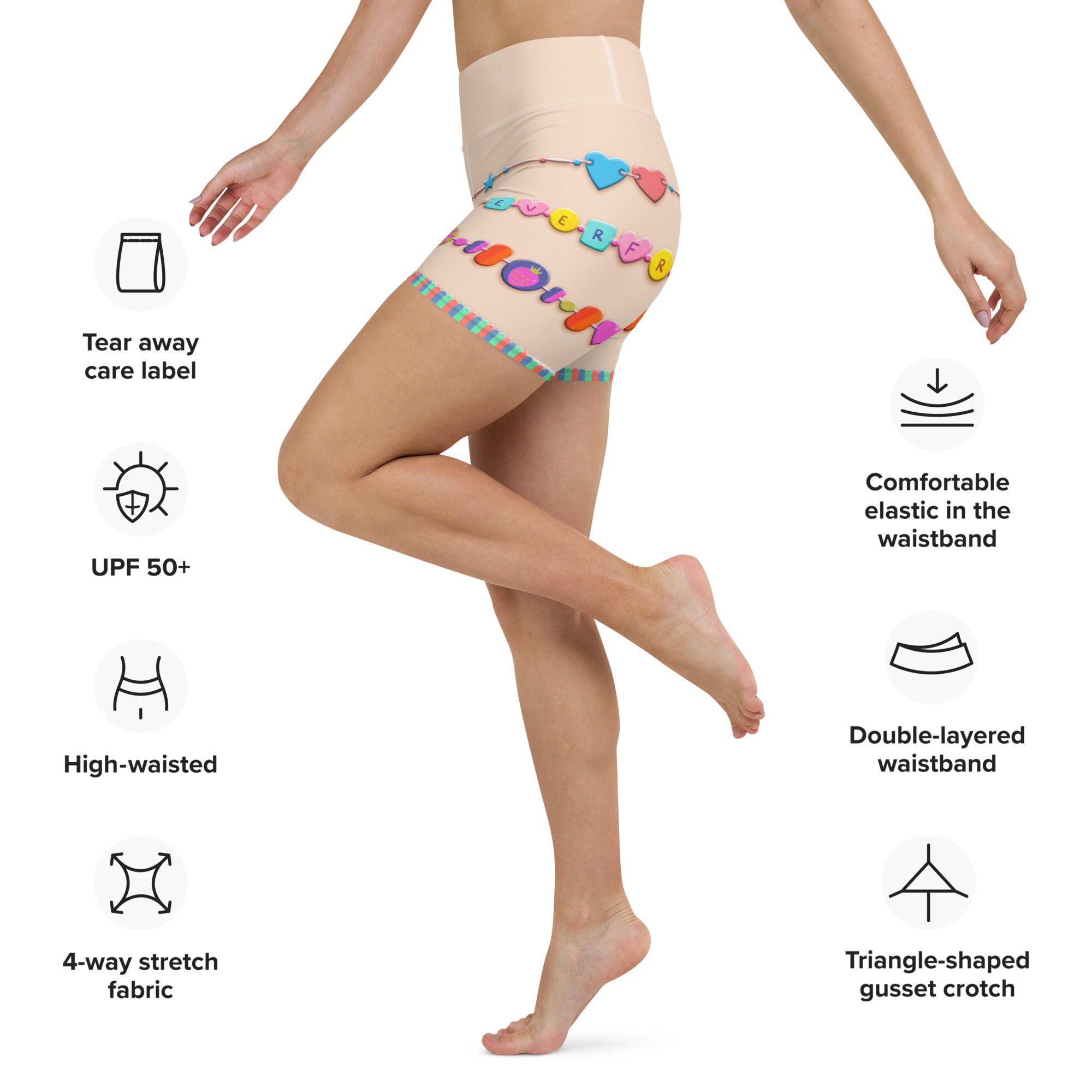 Friendship Bracelet Yoga Shorts