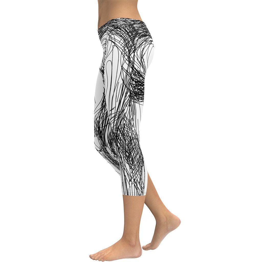 Hand Drawn Capris