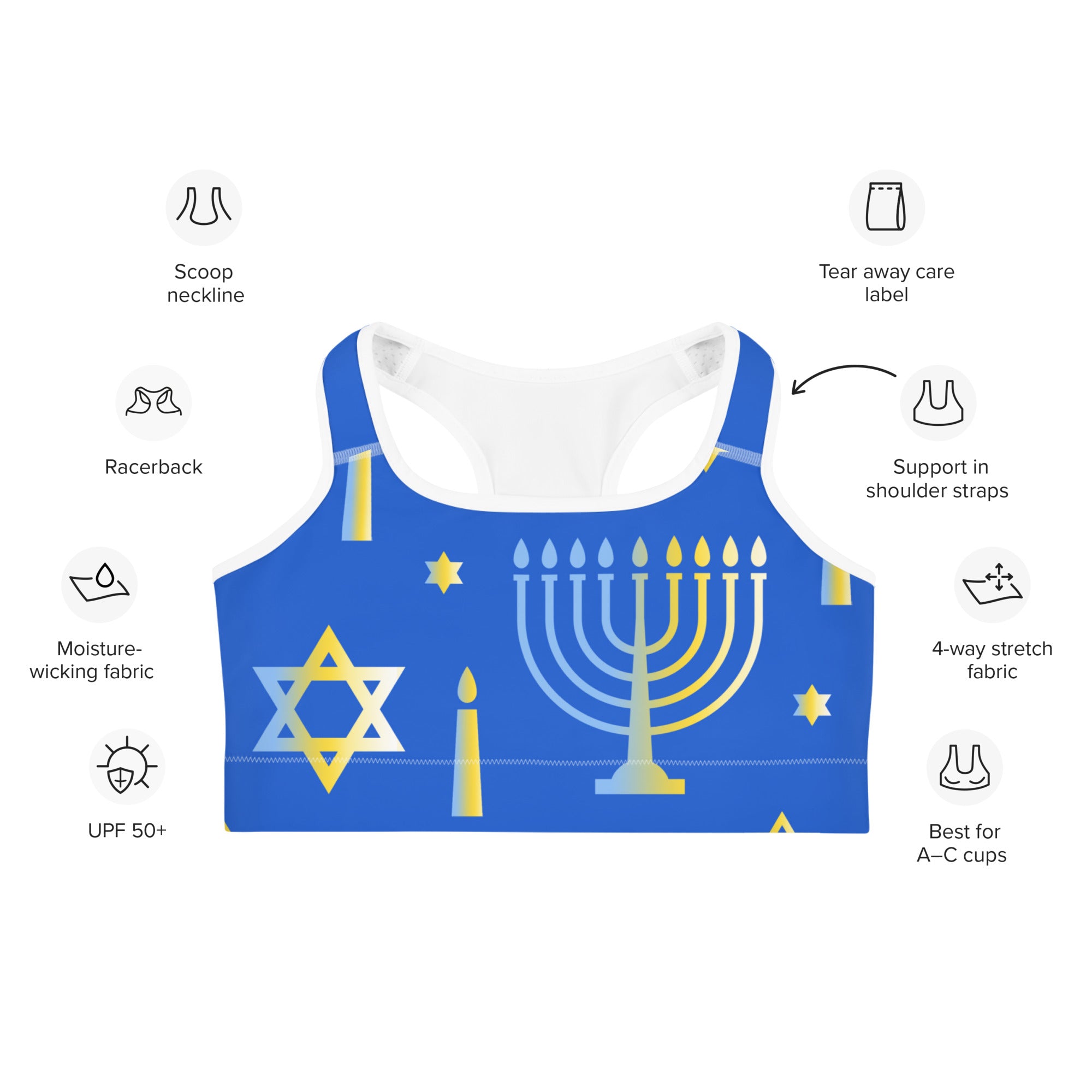 Hanukkah Sports Bra