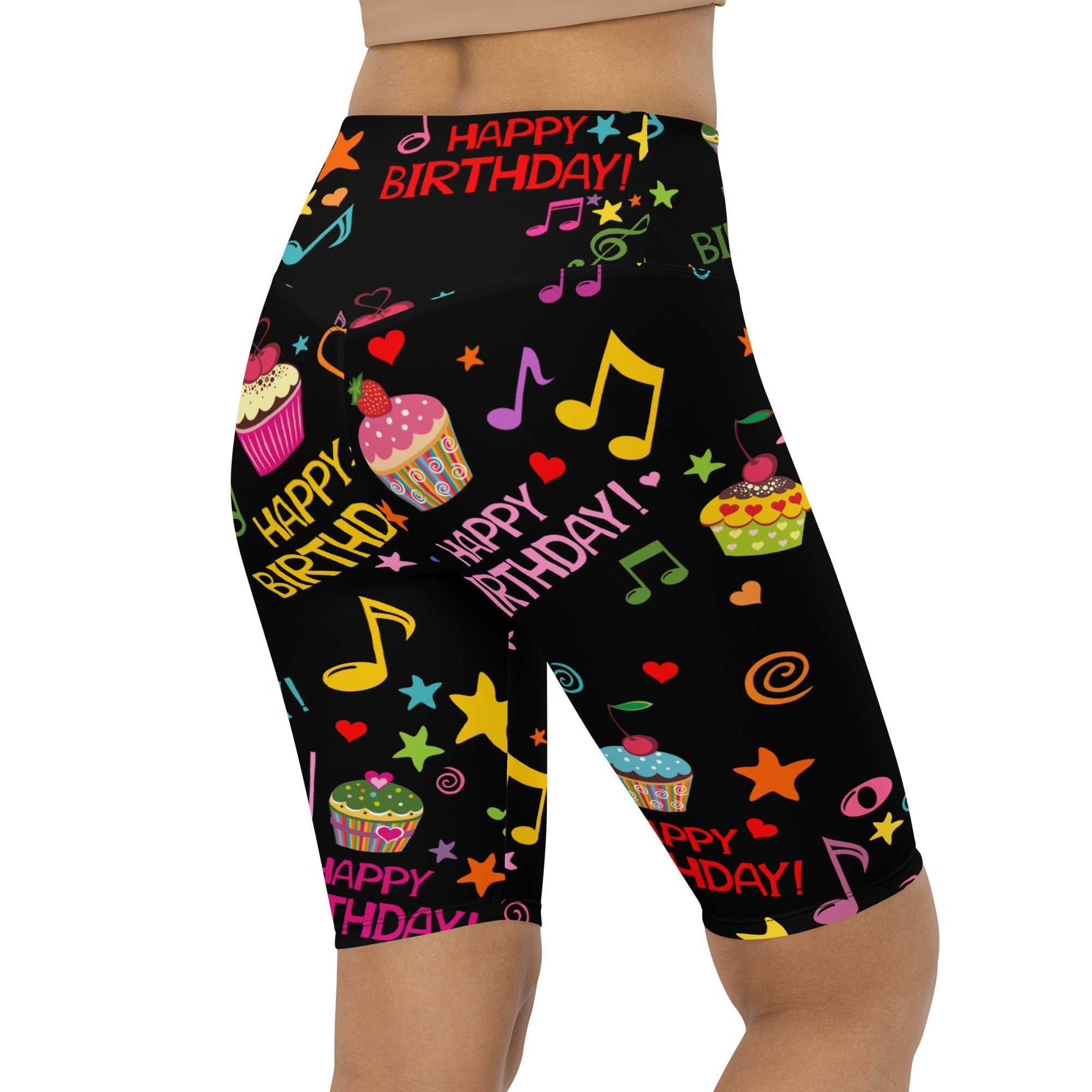 Happy Birthday Biker Shorts
