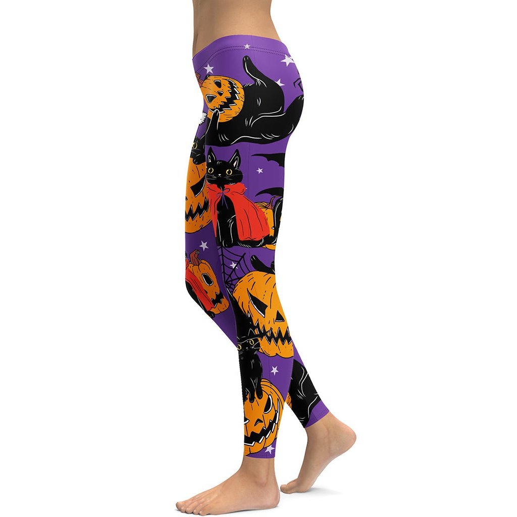 Kitty Loves Halloween Leggings